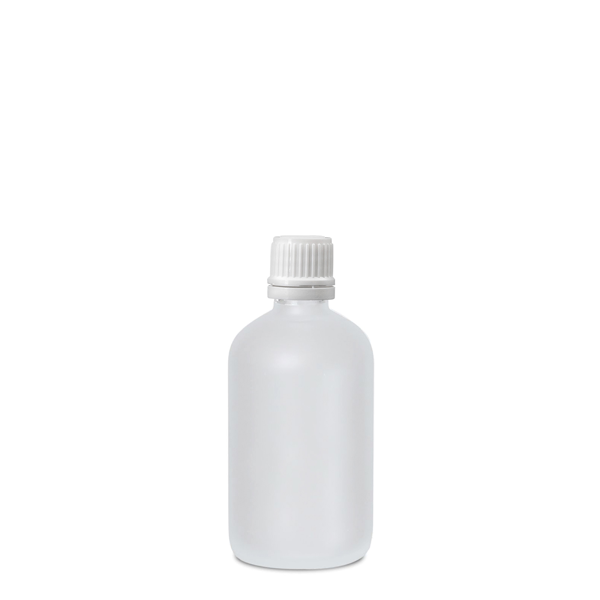 100 ml medicinska steklenička, steklo, zmrznjeno, odprtina: DIN 18