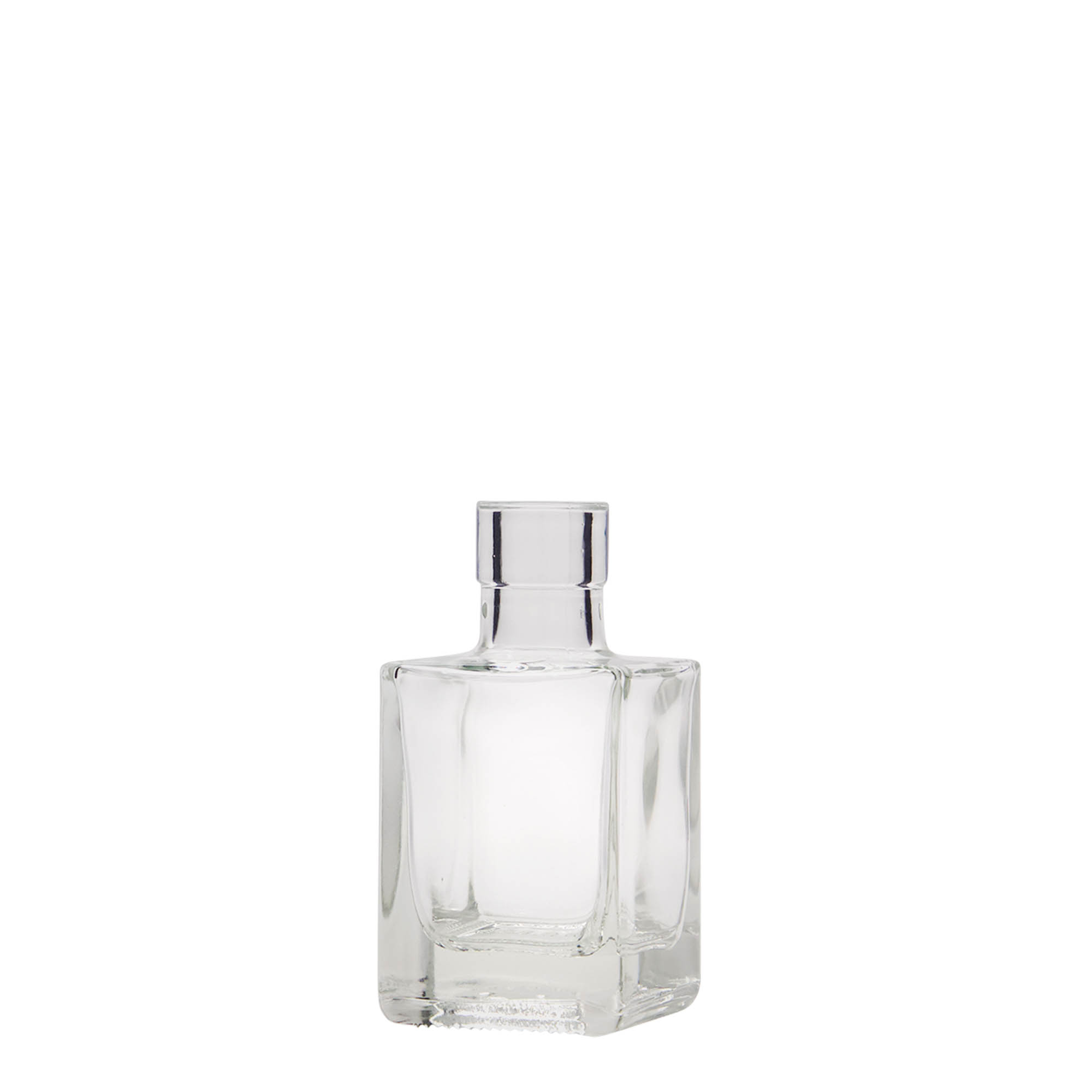 50 ml steklena steklenica »Cube«, kvadratna, ustje: pluta