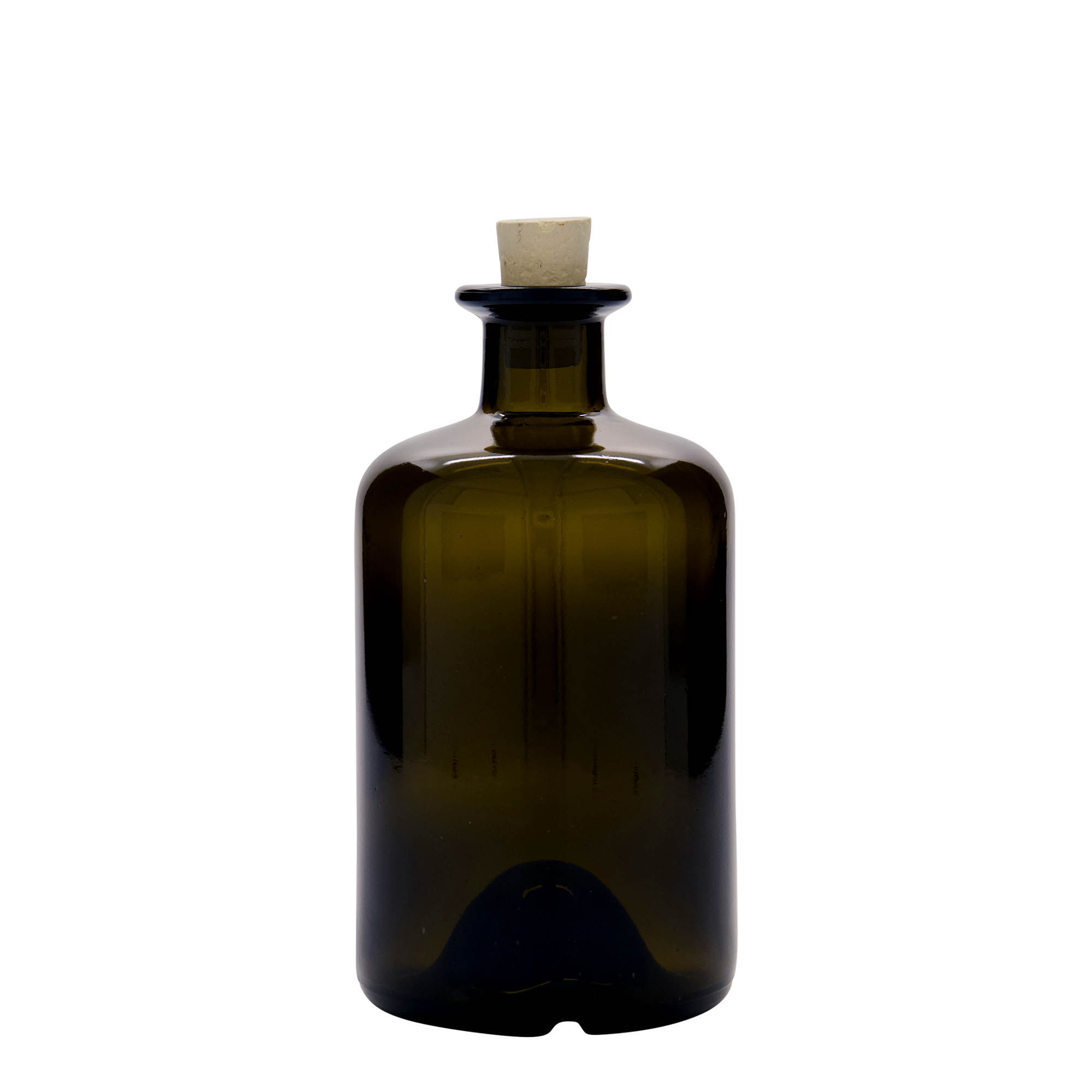 500 ml steklenica za lekarno, starinsko zelena, odprtina: pluta 500 ml steklenica za lekarno, starinsko zelena, odprtina: pluta