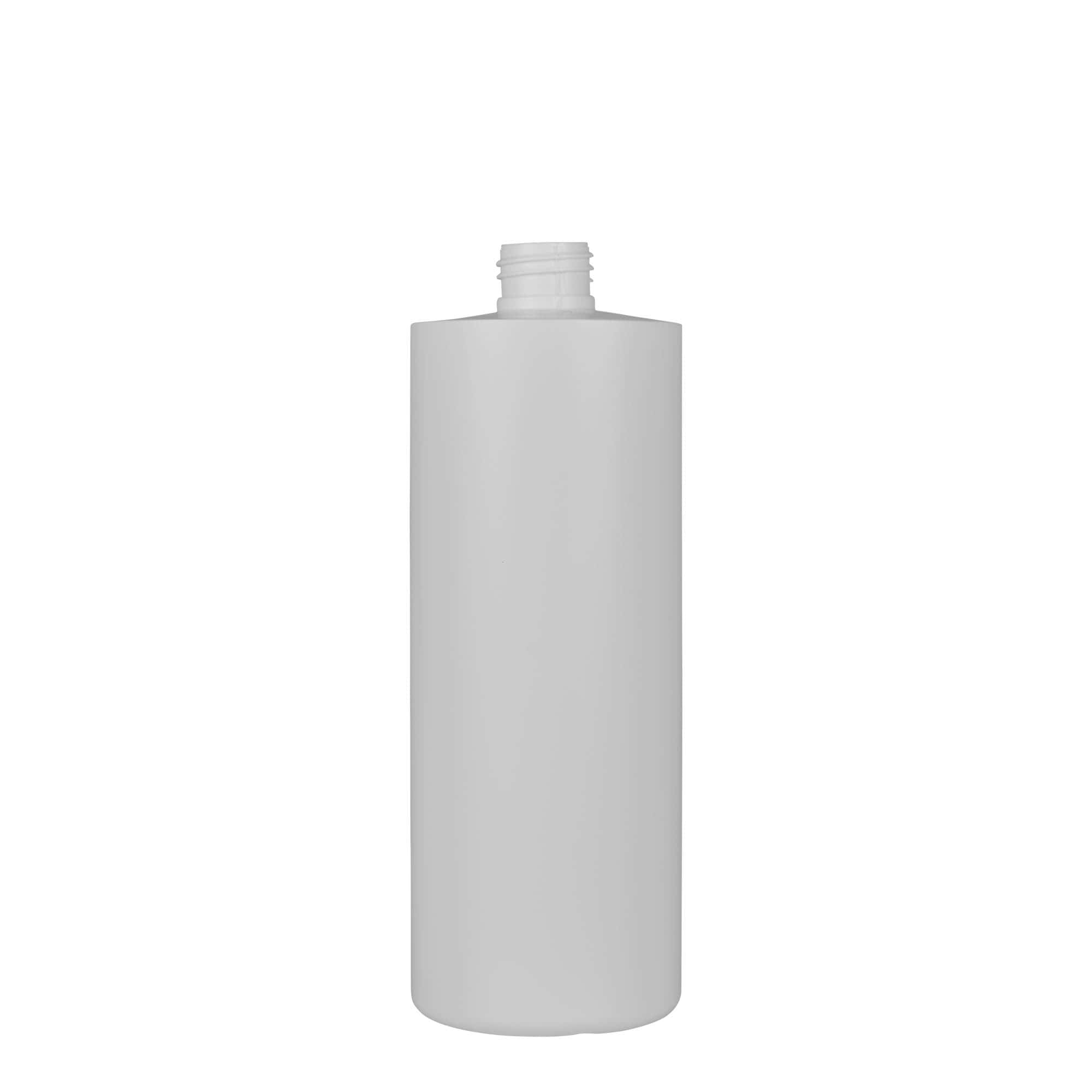 500 ml plastična steklenica 'Pipe', zelena HDPE, bela, odprtina: 24/410