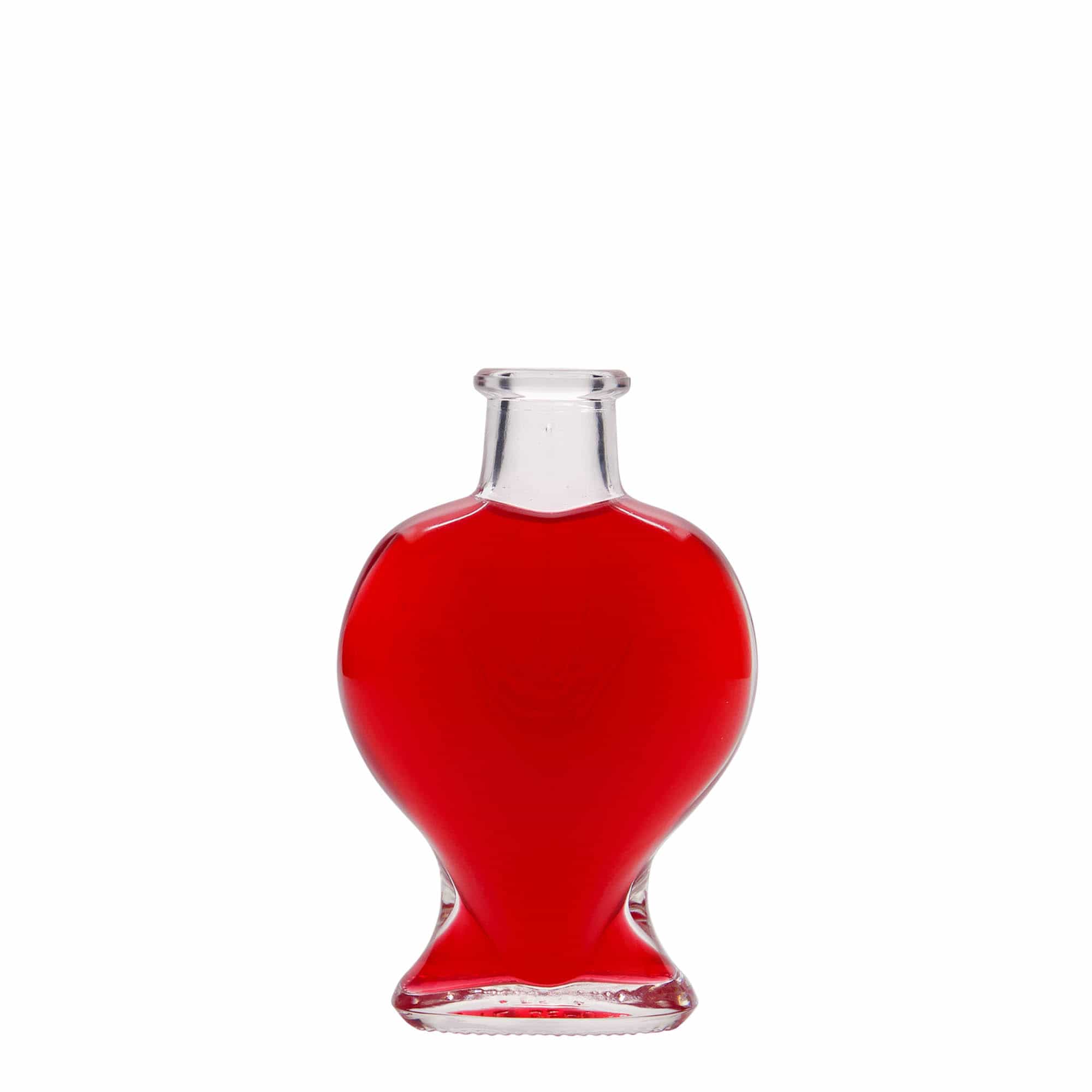 100 ml steklena steklenica »Srce«, ustje: pluta