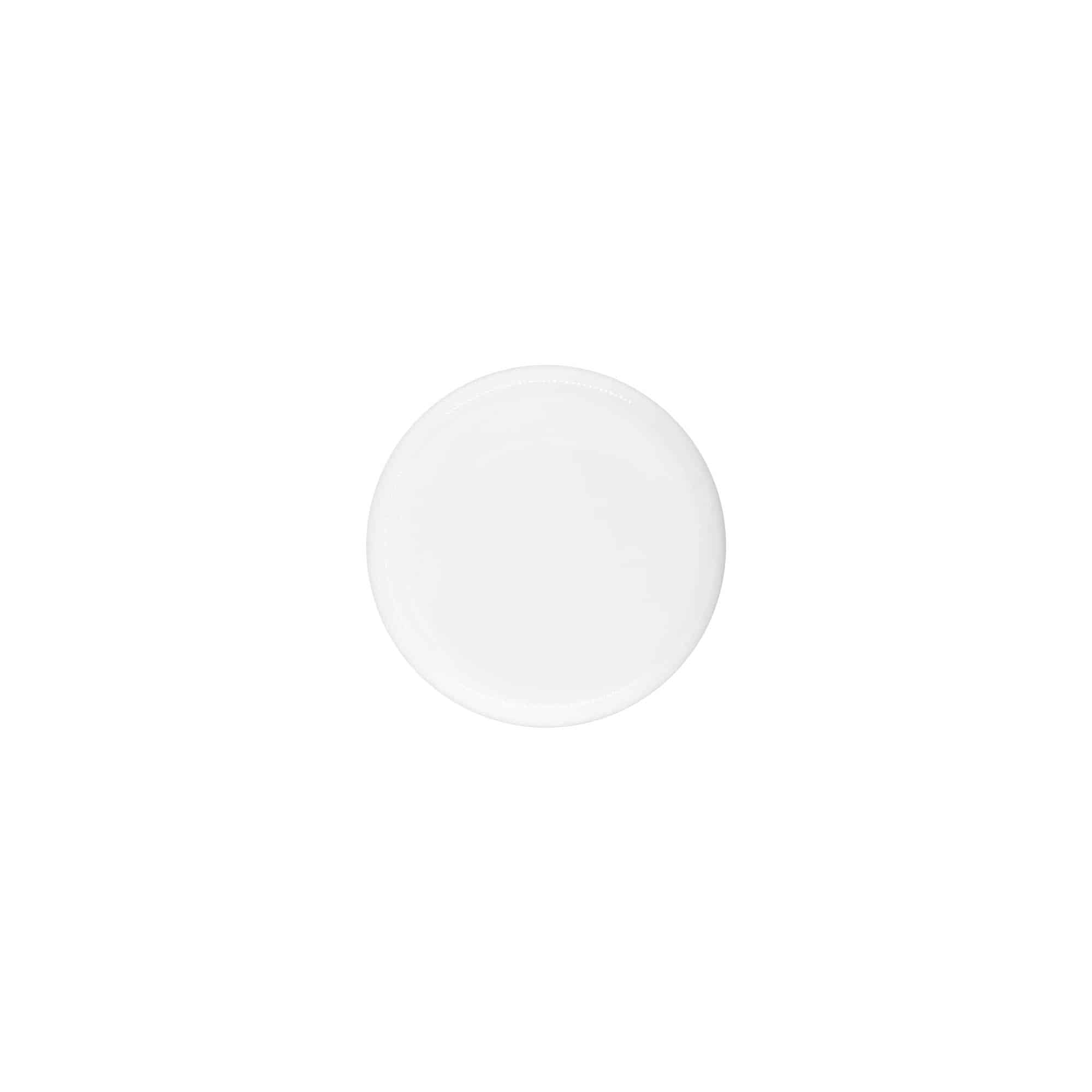 Navojni zamašek za 30 ml »Bianca«, plastika PP, bela