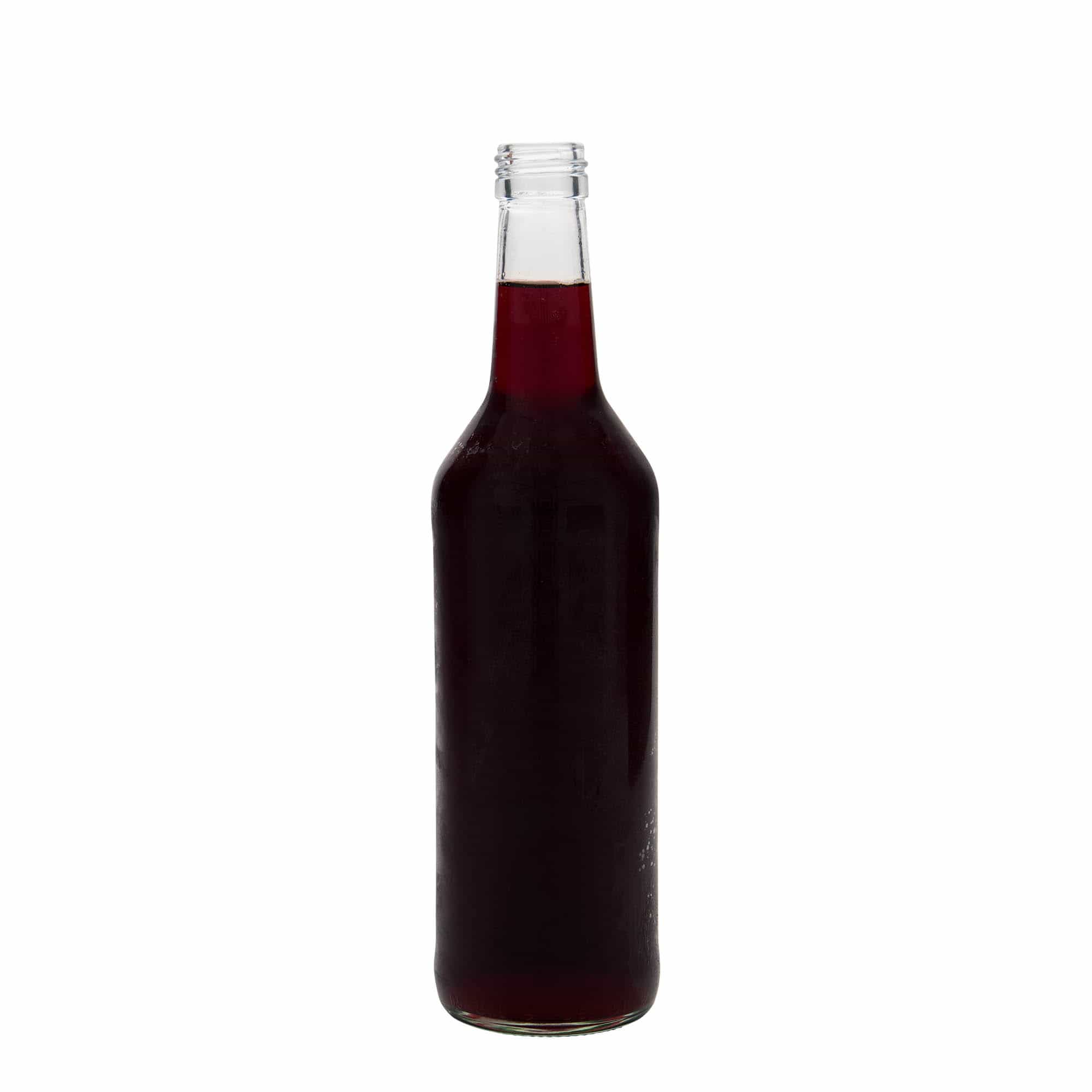 500 ml steklena steklenica z ravnim vratom, ustje: PP 28
