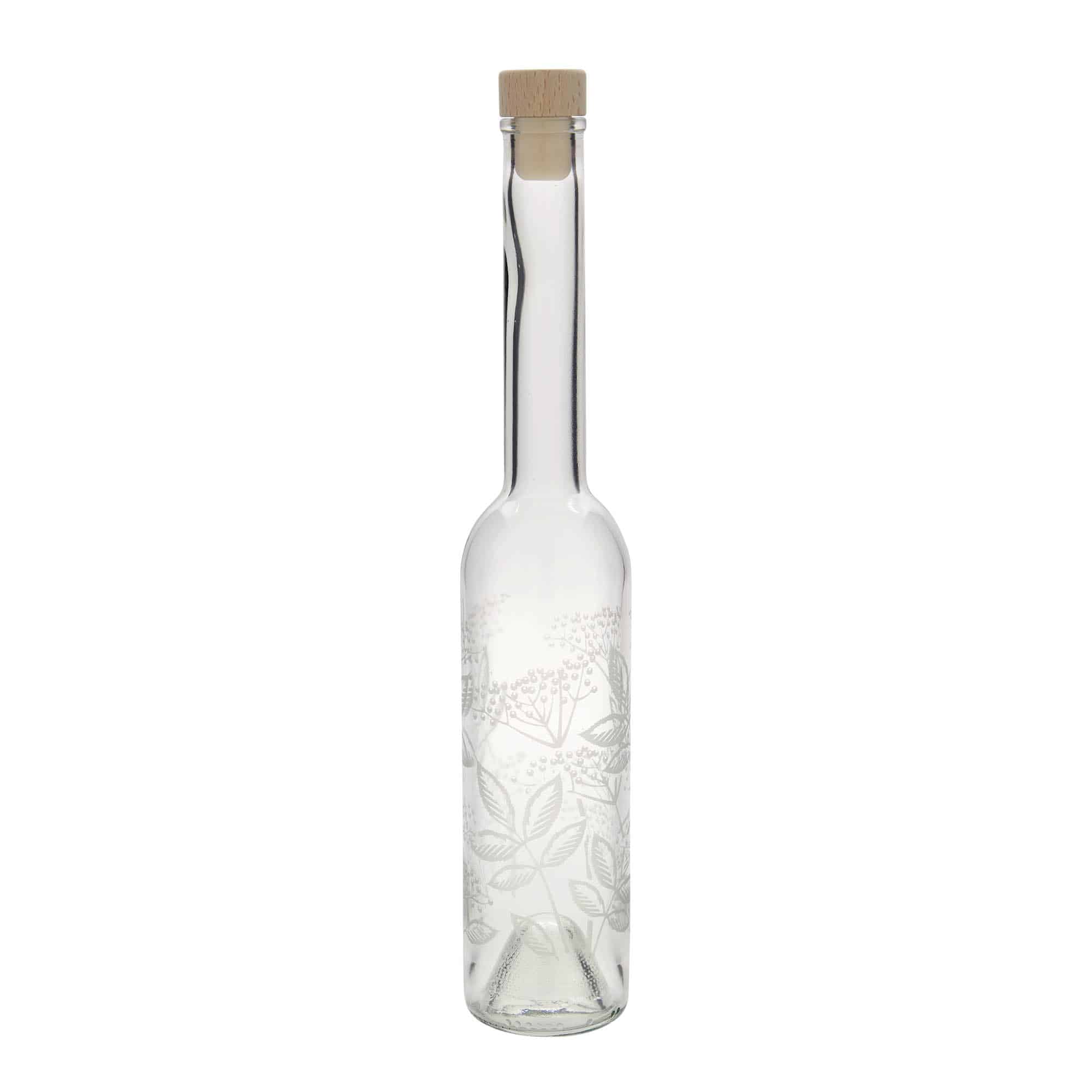 350 ml steklena steklenica »Opera«, motiv: bezeg, ustje: pluta