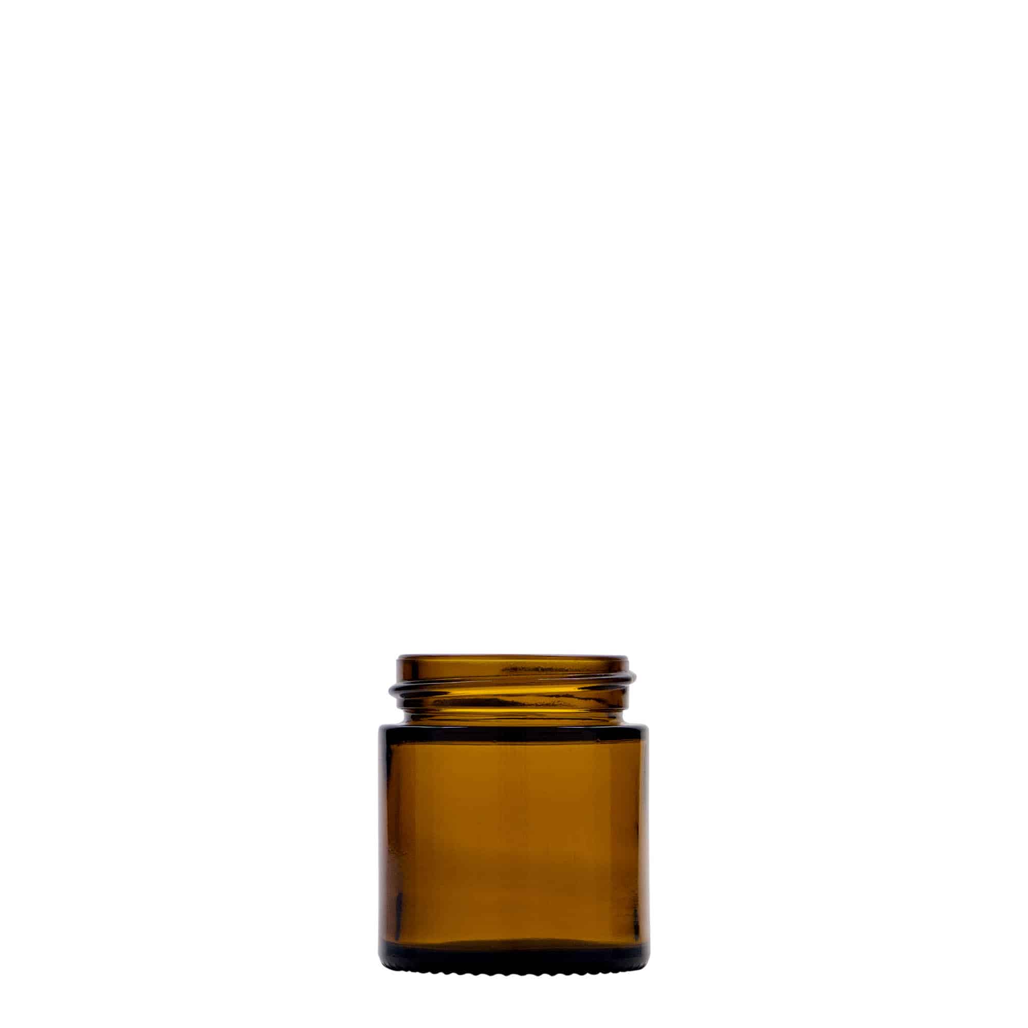 30 ml lonček 'Brown Line', steklo, rjavo, odprtina: navojni pokrov