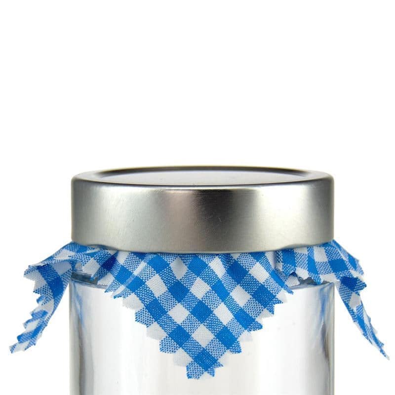 Prtiček iz tkanine karirast 12×12, kvadratni, tekstil, petrol, ustje: TO38–TO53