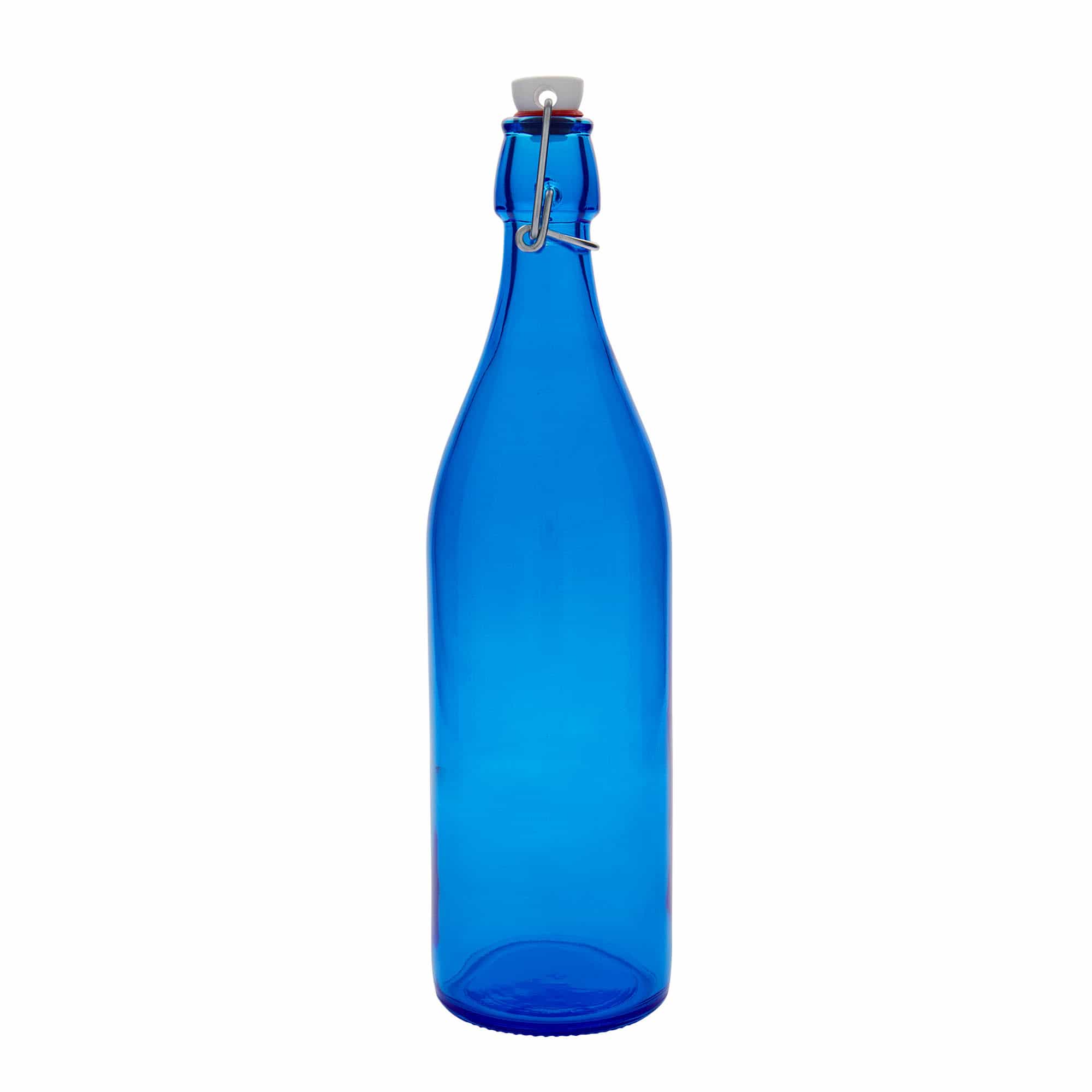1000 ml steklena steklenica »Giara«, modra, ustje: zamašek s tesnilom 1000 ml steklena steklenica »Giara«, modra, ustje: zamašek s tesnilom
