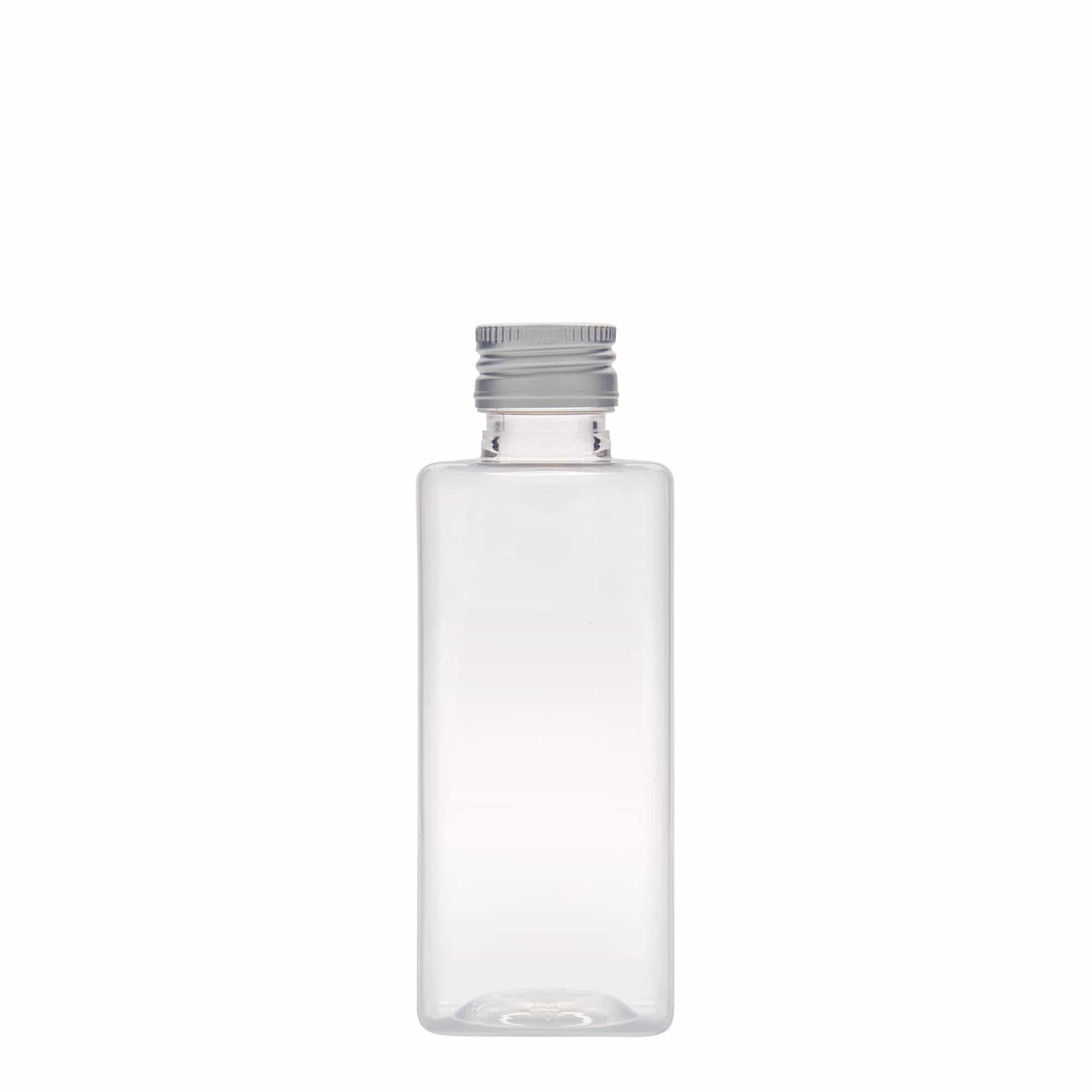 250 ml steklenica iz PET plastike »Karl«, kvadratna, plastika, ustje: PP 28