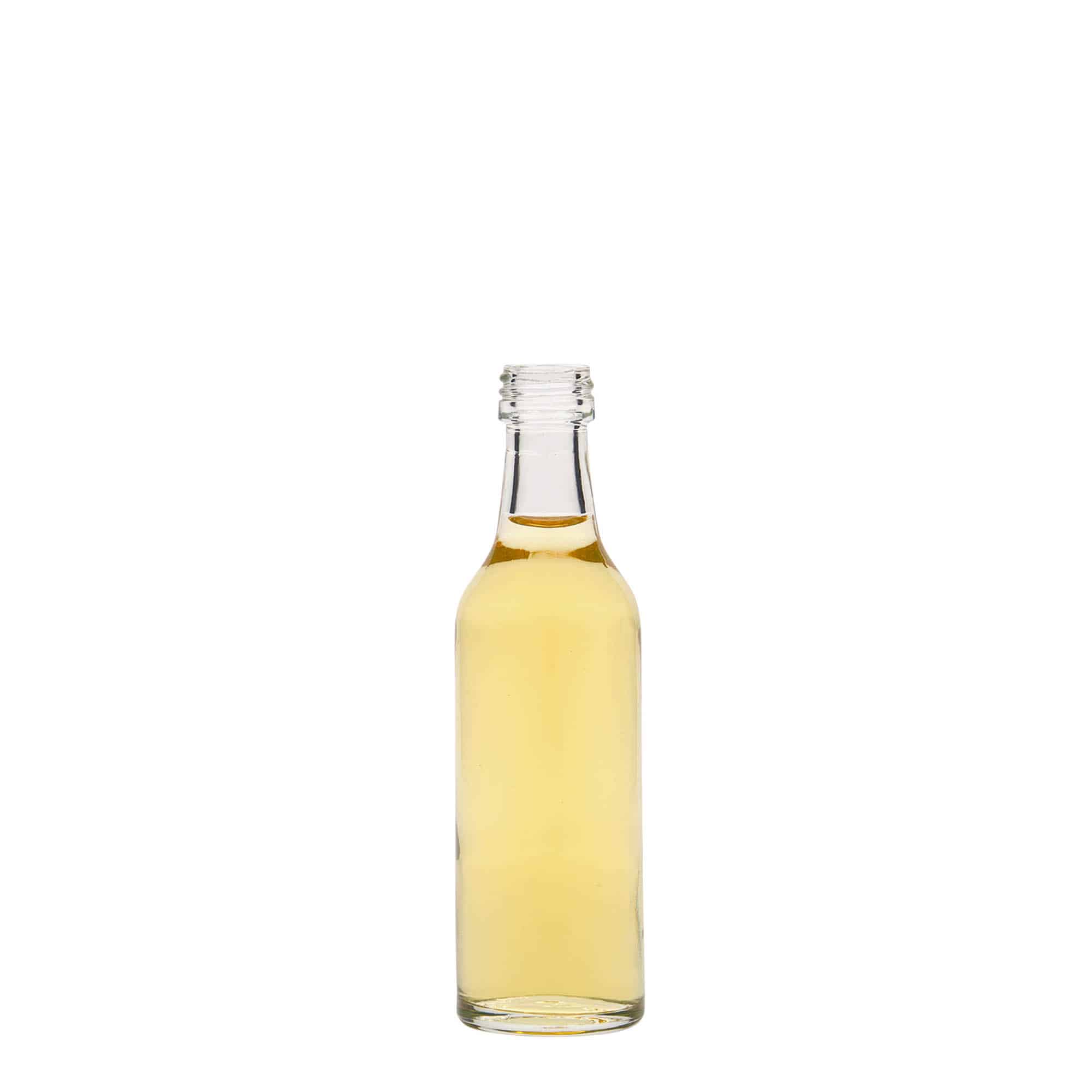 50 ml steklena steklenica z ravnim vratom, ustje: PP 28