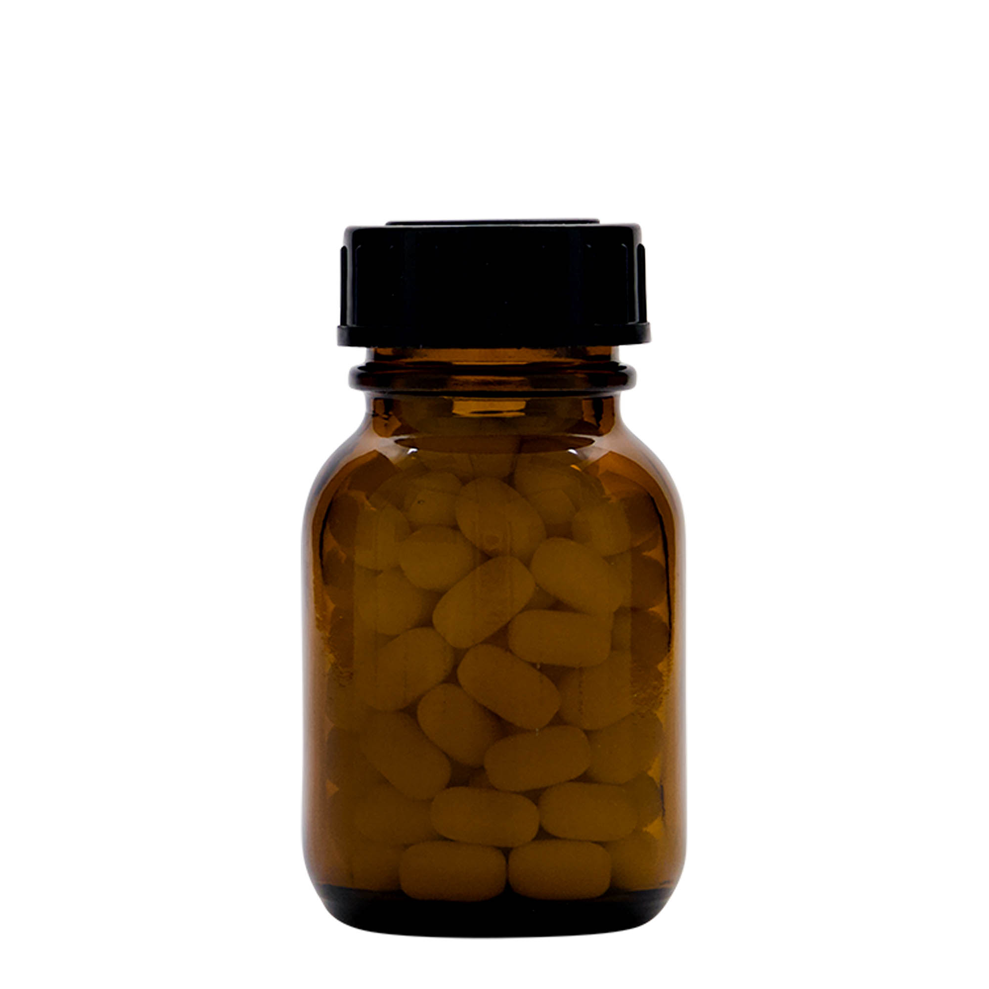 50 ml steklenica z širokim vratom, rjava, odprtina: DIN 32