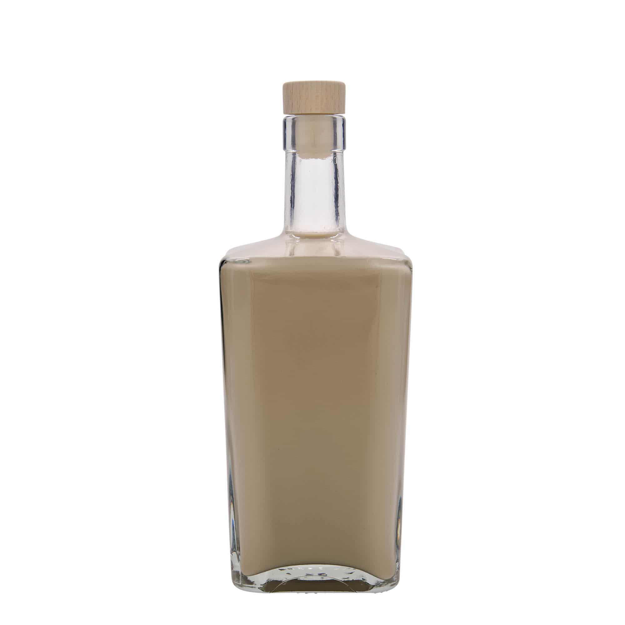 700 ml steklena steklenica »Noel«, kvadratna, ustje: pluta