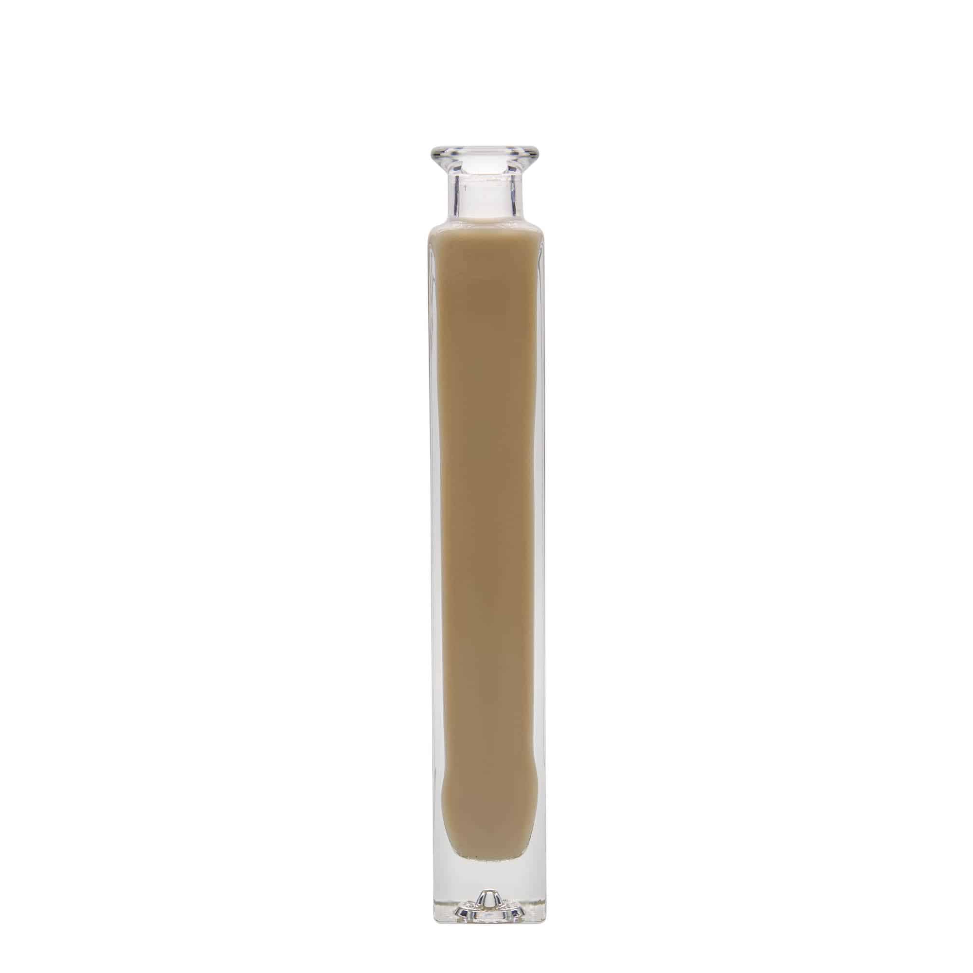 200 ml steklena steklenica »Tommy«, kvadratna, ustje: pluta