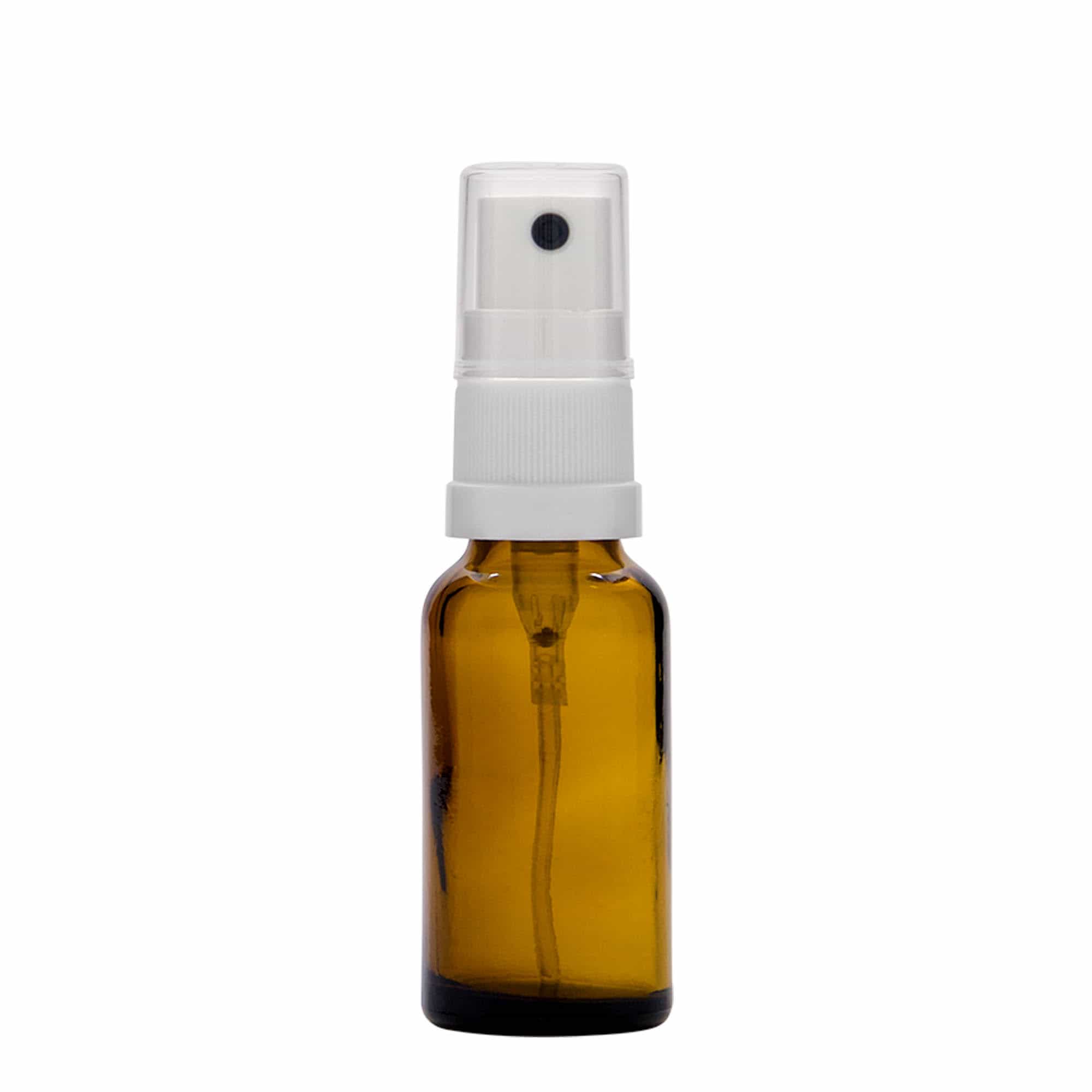 20 ml razpršilec za medicino, steklo, rjav, odprtina: DIN 18