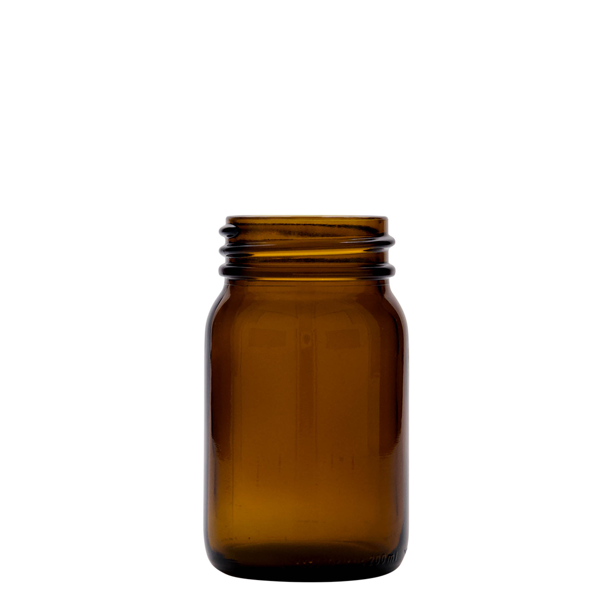 200 ml steklenica z širokim vratom, rjava, odprtina: DIN 55