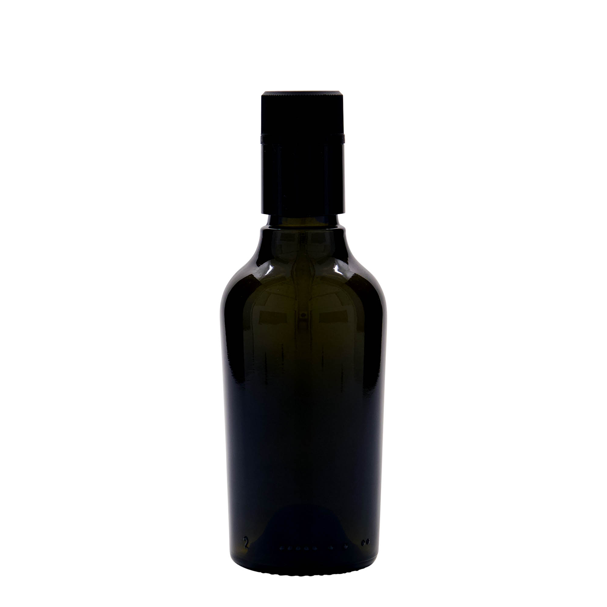 250 ml steklenica za kis/oljčno olje 'Oleum', steklo, starinsko zeleno, odprtina: DOP