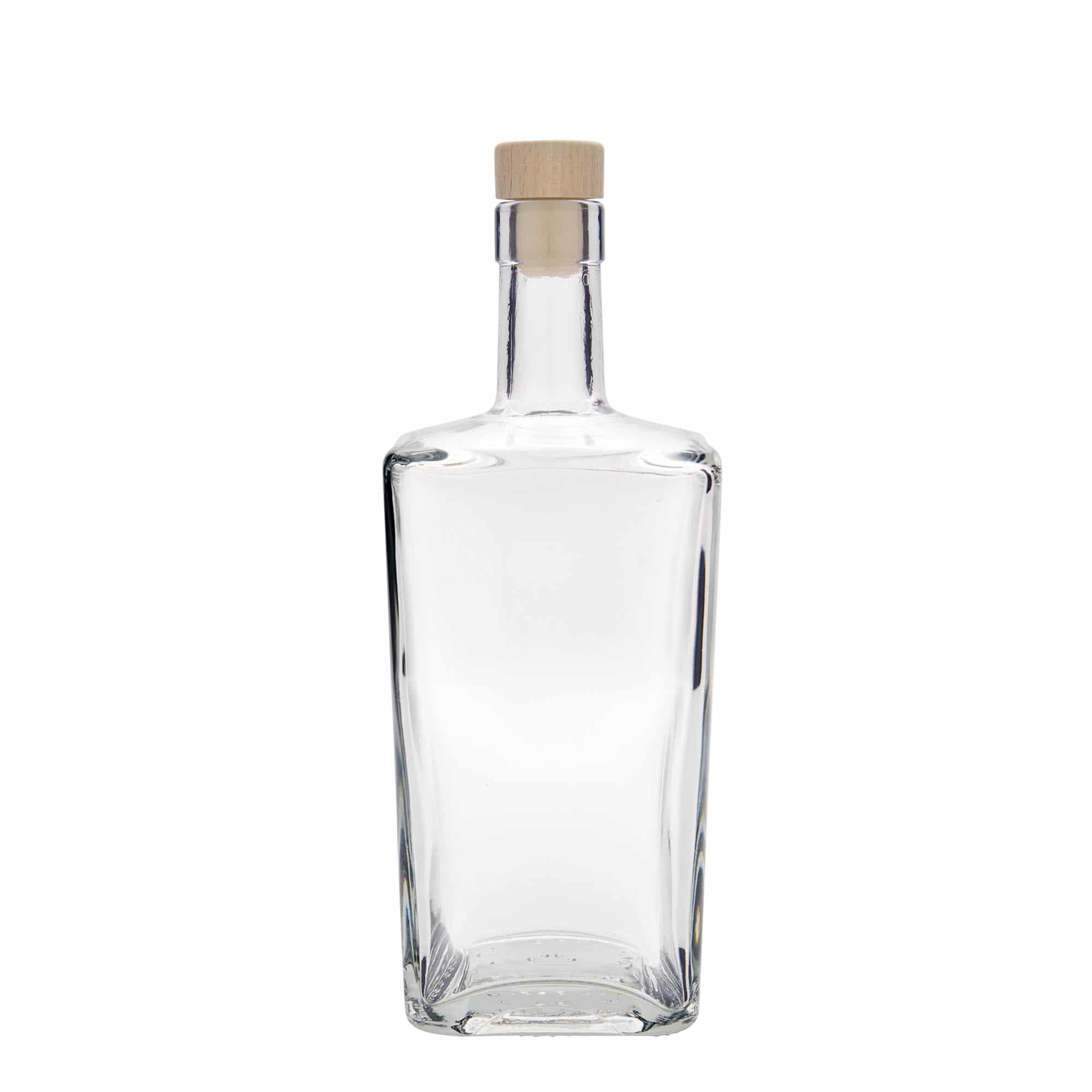 700 ml steklena steklenica »Noel«, kvadratna, ustje: pluta