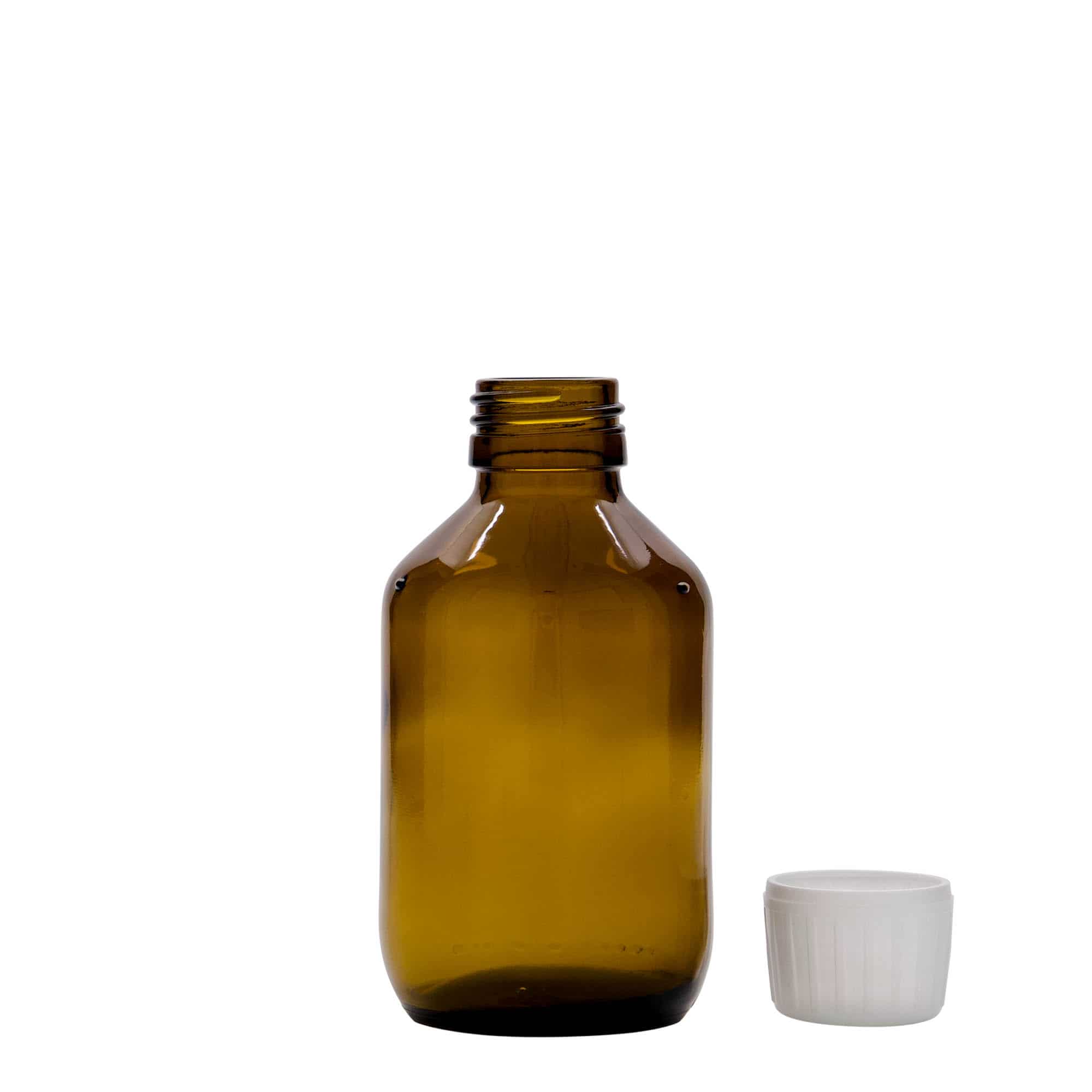 150 ml medicinska steklenička, rjava, steklo, odprtina: PP 28