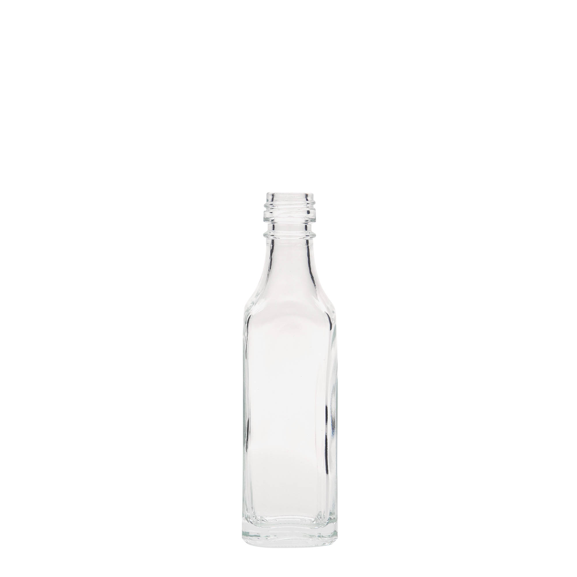 50 ml steklenička 'Siena', kvadratna, odprtina: PP 18 50 ml steklenička 'Siena', kvadratna, odprtina: PP 18