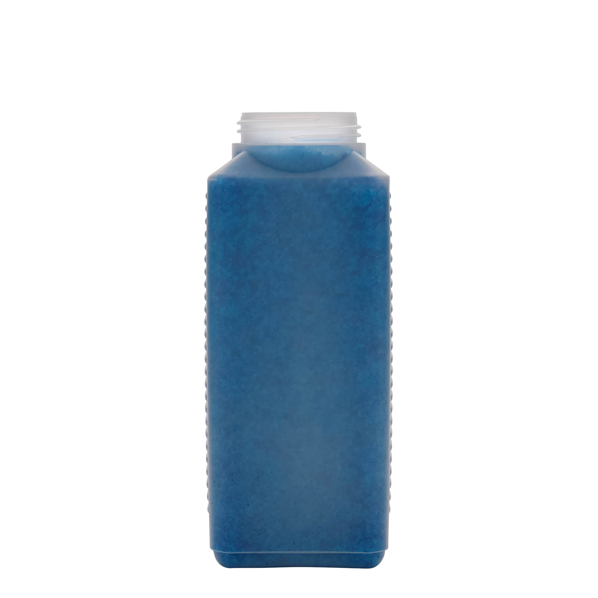1.000 ml steklenica z širokim vratom, pravokotna, HDPE-plastika, naravna, odprtina: DIN 60 EPE