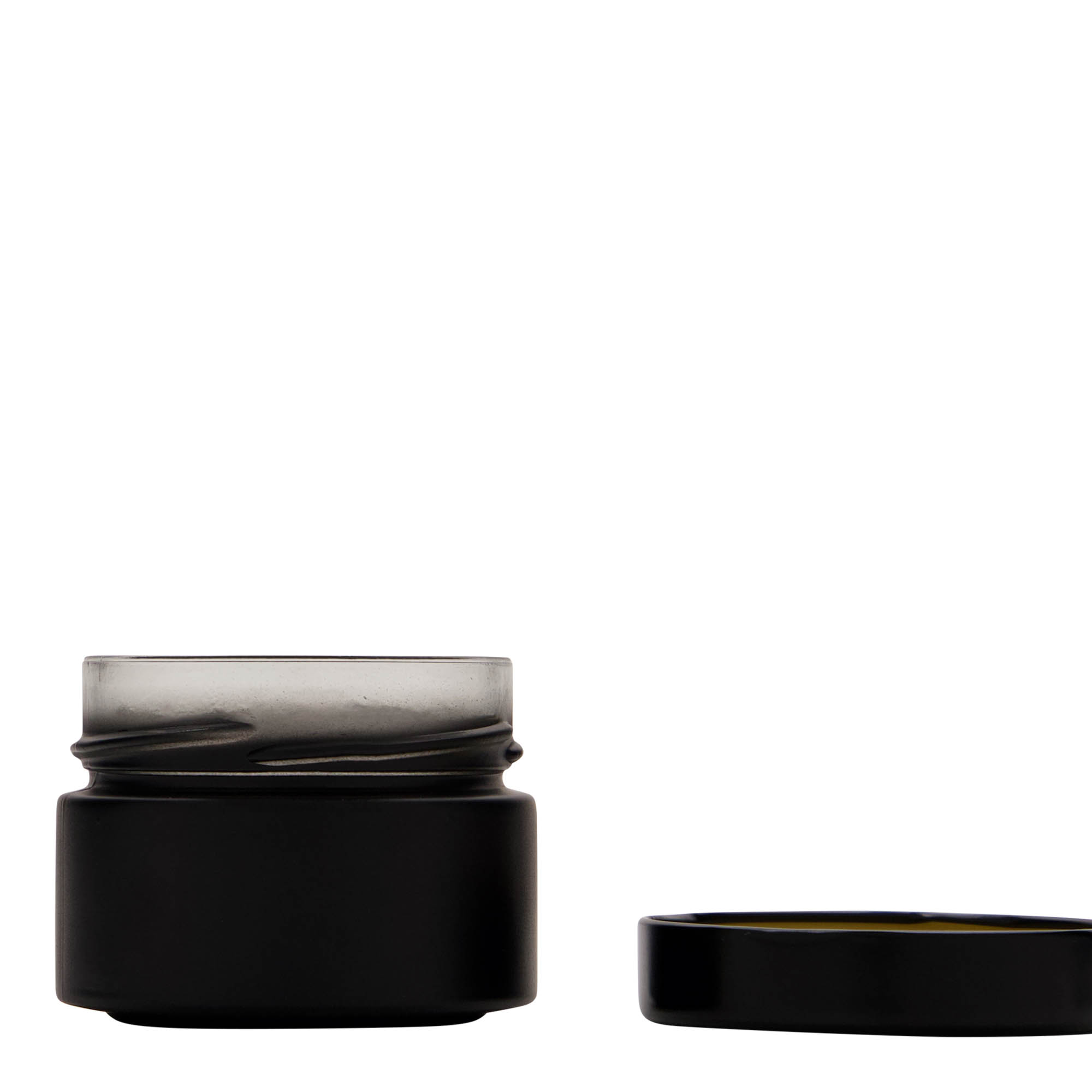 130 ml okrogla steklenica 'Aurora', črna, odprtina: Deep-Twist-Off (DTO 66)