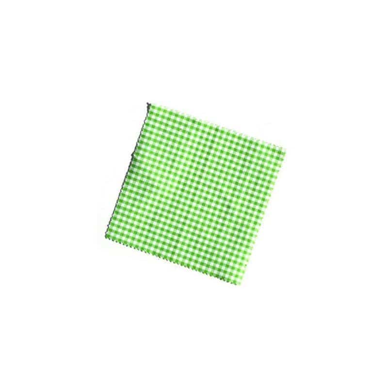 Prtiček iz tkanine karirast 15×15, kvadratni, tekstil, limeta zelena, ustje: TO58-TO82