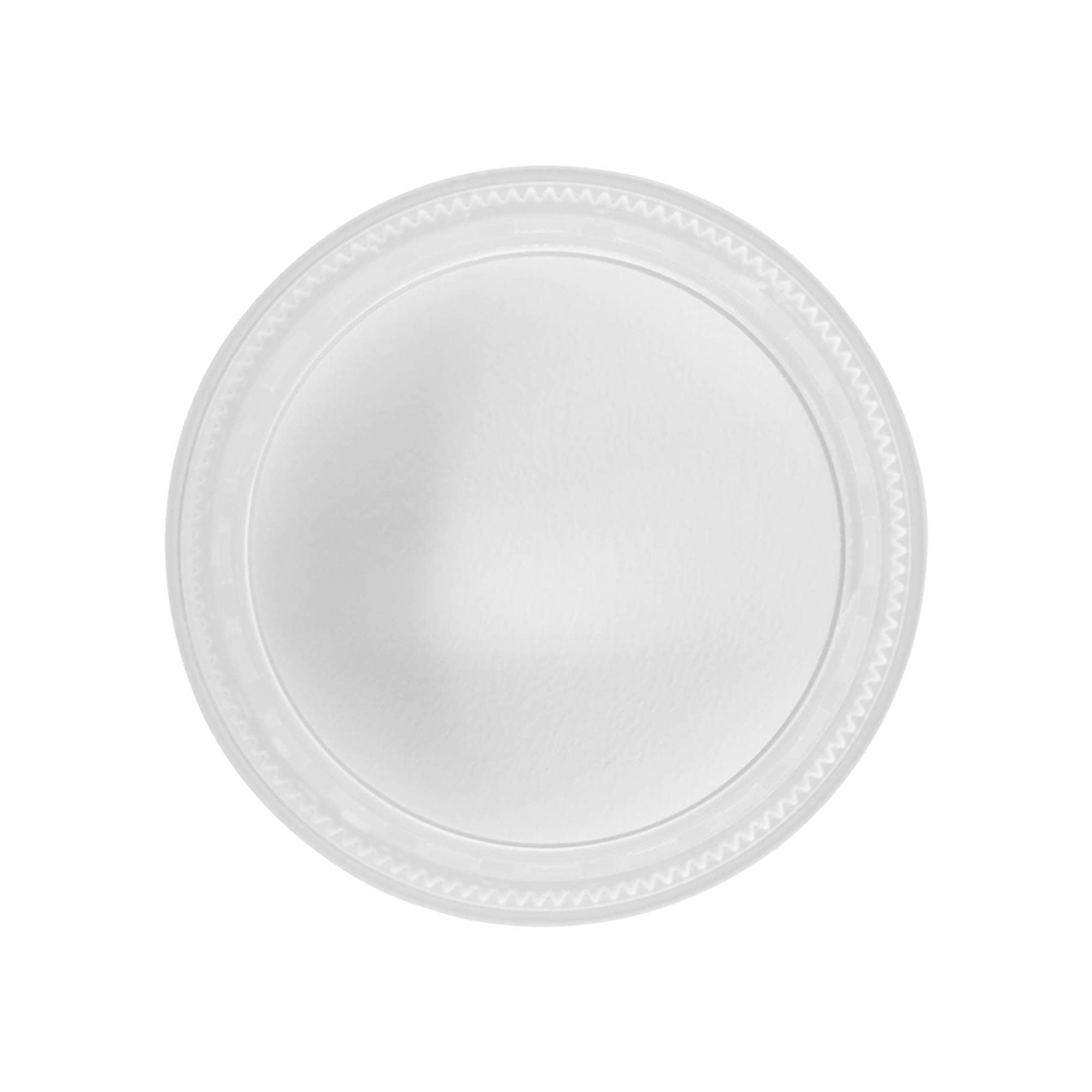 Zavitni zamašek 'Clear/Platin Edition', PP-plastika, bel, za odprtino: 53/2P