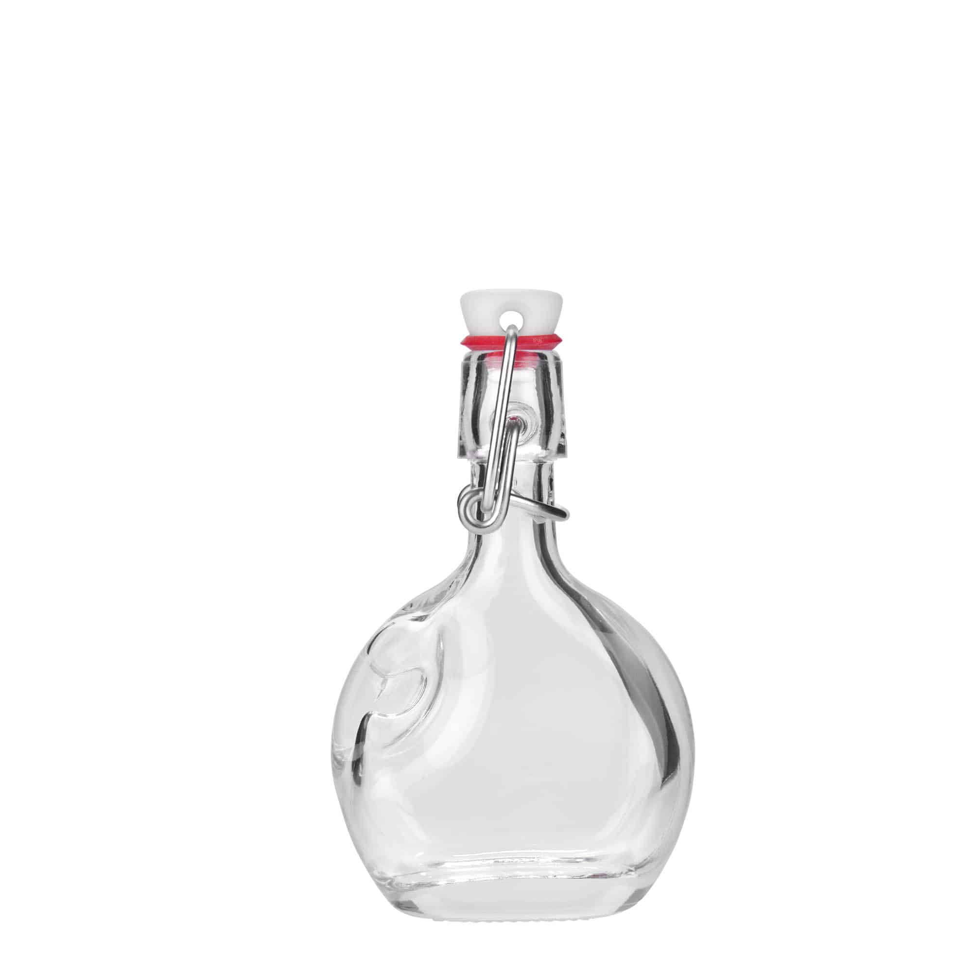 40 ml steklena steklenica »Lukas«, ovalna, ustje: zamašek s tesnilom