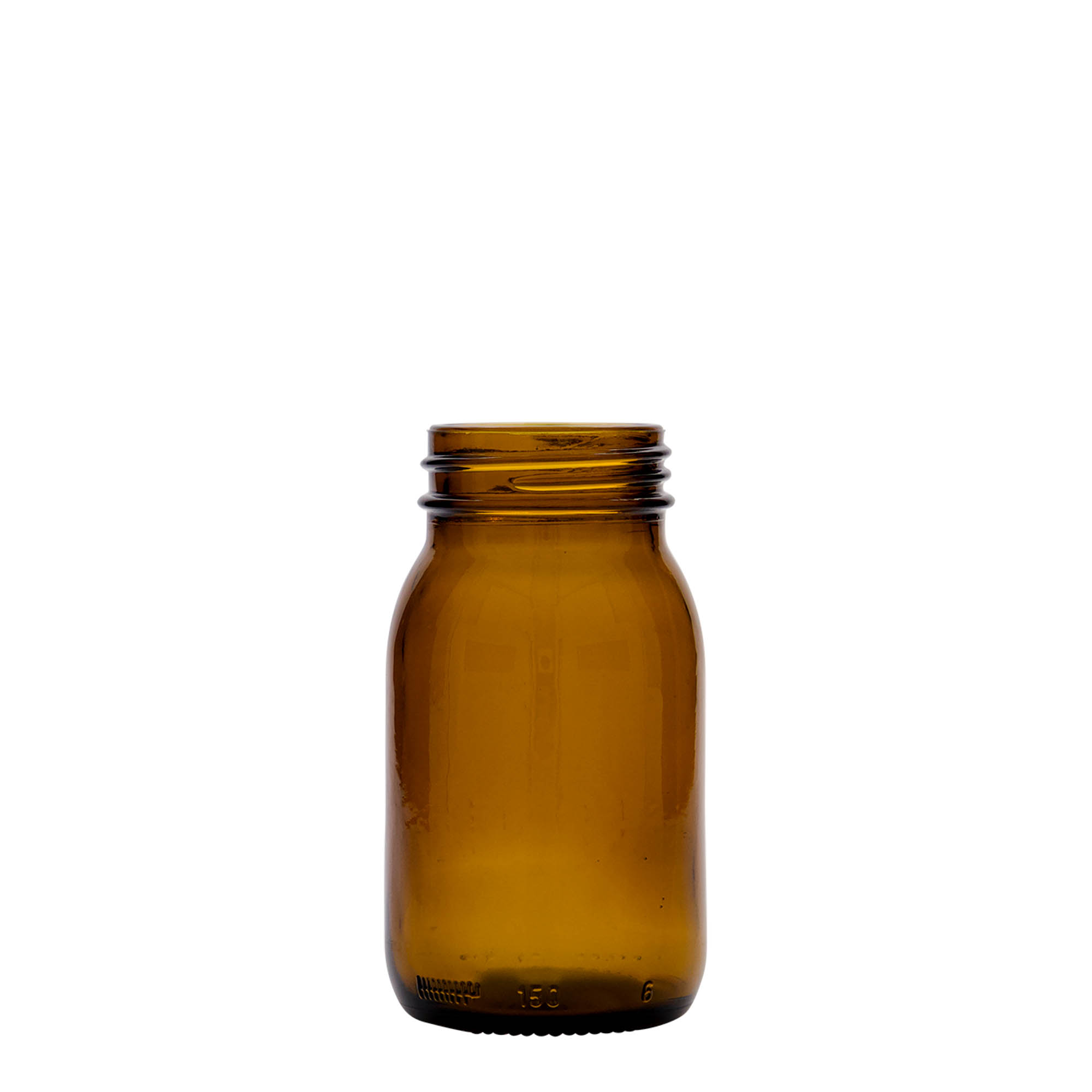 150 ml steklenica z širokim vratom, rjava, odprtina: DIN 45