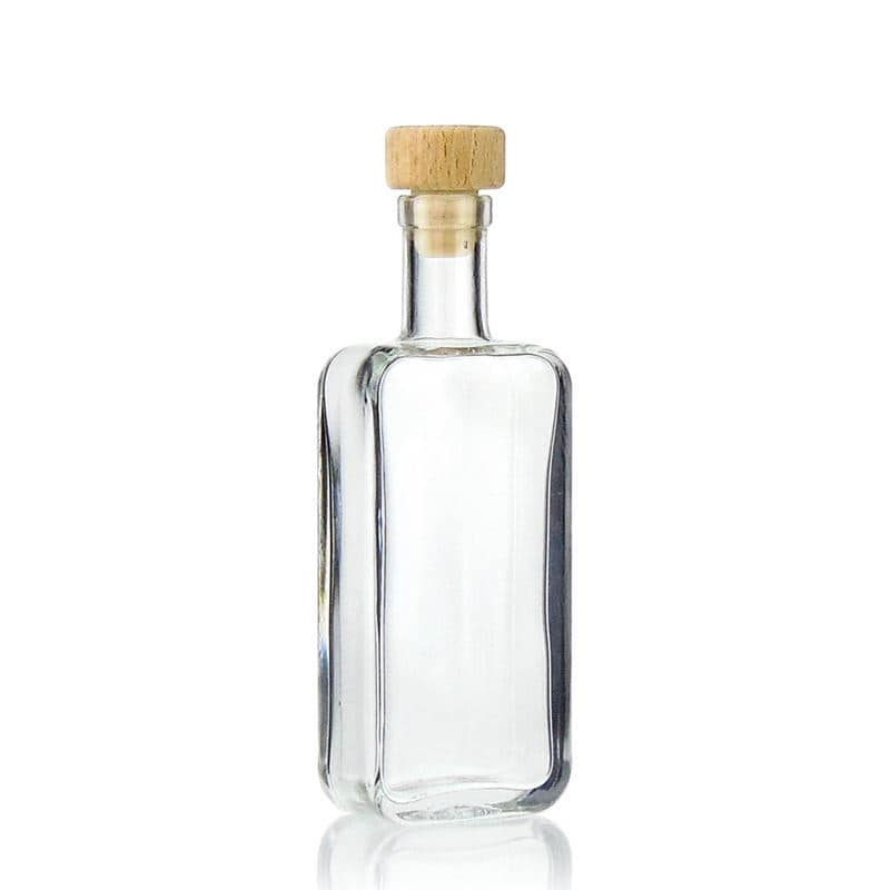 100 ml steklena steklenica »Nice«, pravokotna, ustje: pluta