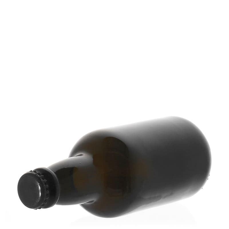 330 ml steklenica za pivo »Era«, steklo, antično zelena, ustje: kronski zamašek