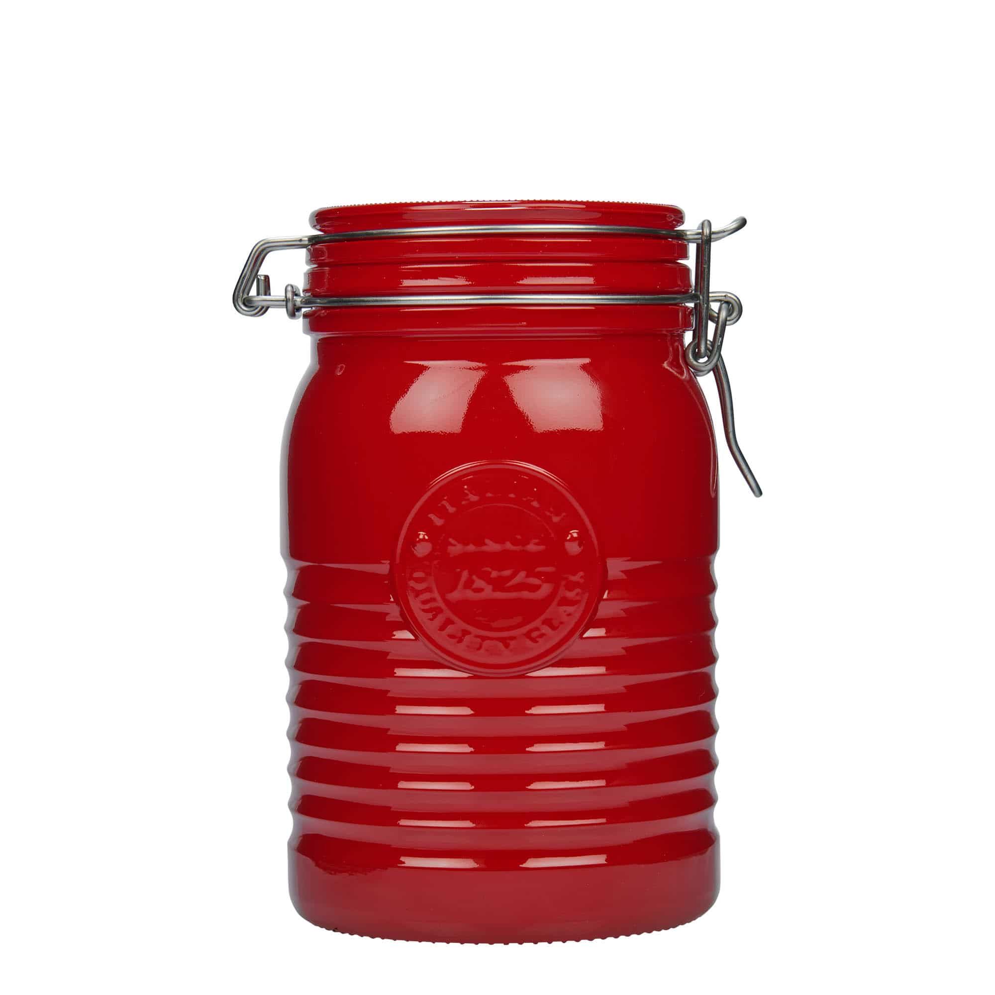 1000 ml kozarec s patentom »Officina 1825«, rdeča, ustje: zamašek s tesnilom s patentom 1000 ml kozarec s patentom »Officina 1825«, rdeča, ustje: zamašek s tesnilom s patentom