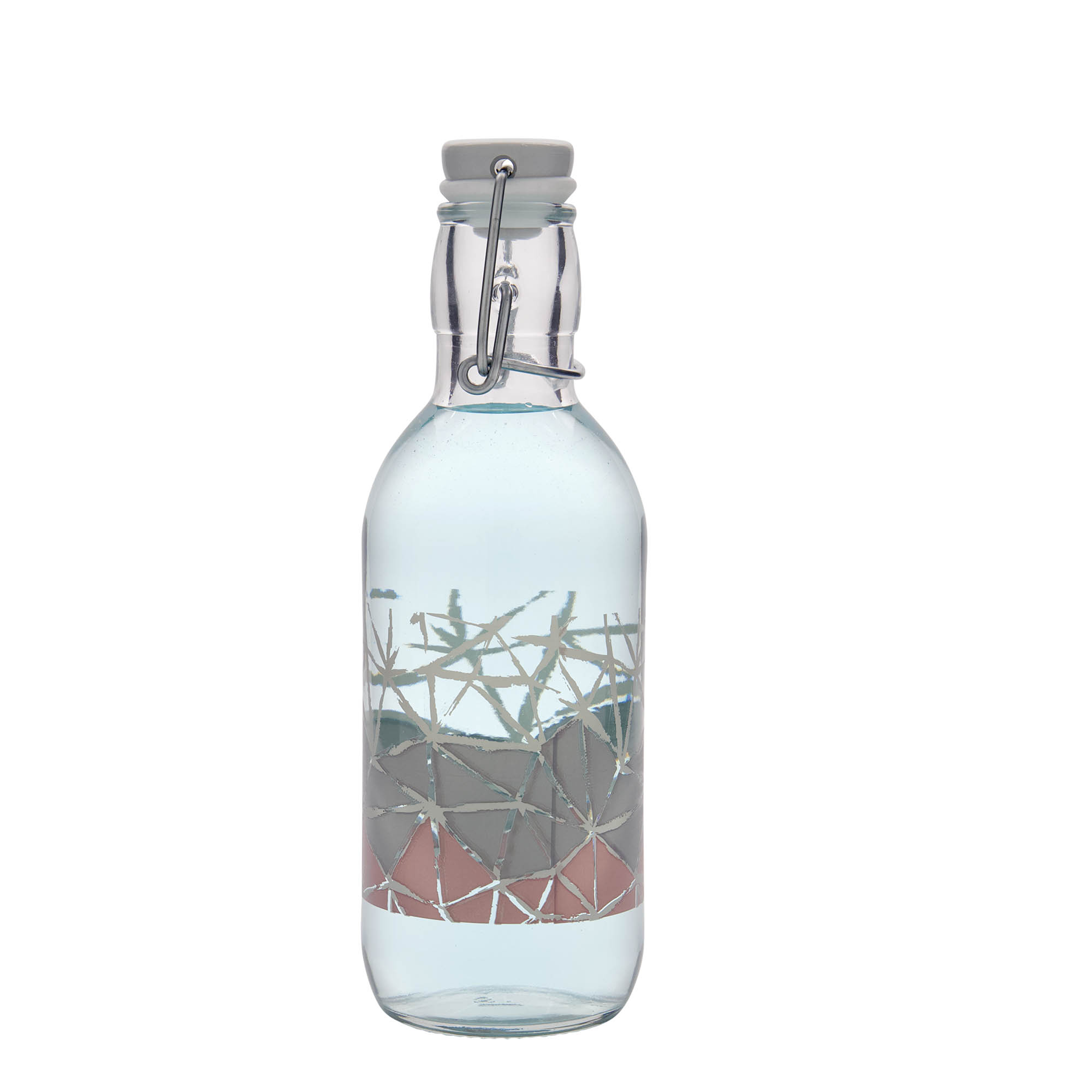 500 ml steklena steklenica Emilia z odtisom 'Manolibera rosa', odprtina: zaponka 500 ml steklena steklenica Emilia z odtisom 'Manolibera rosa', odprtina: zaponka