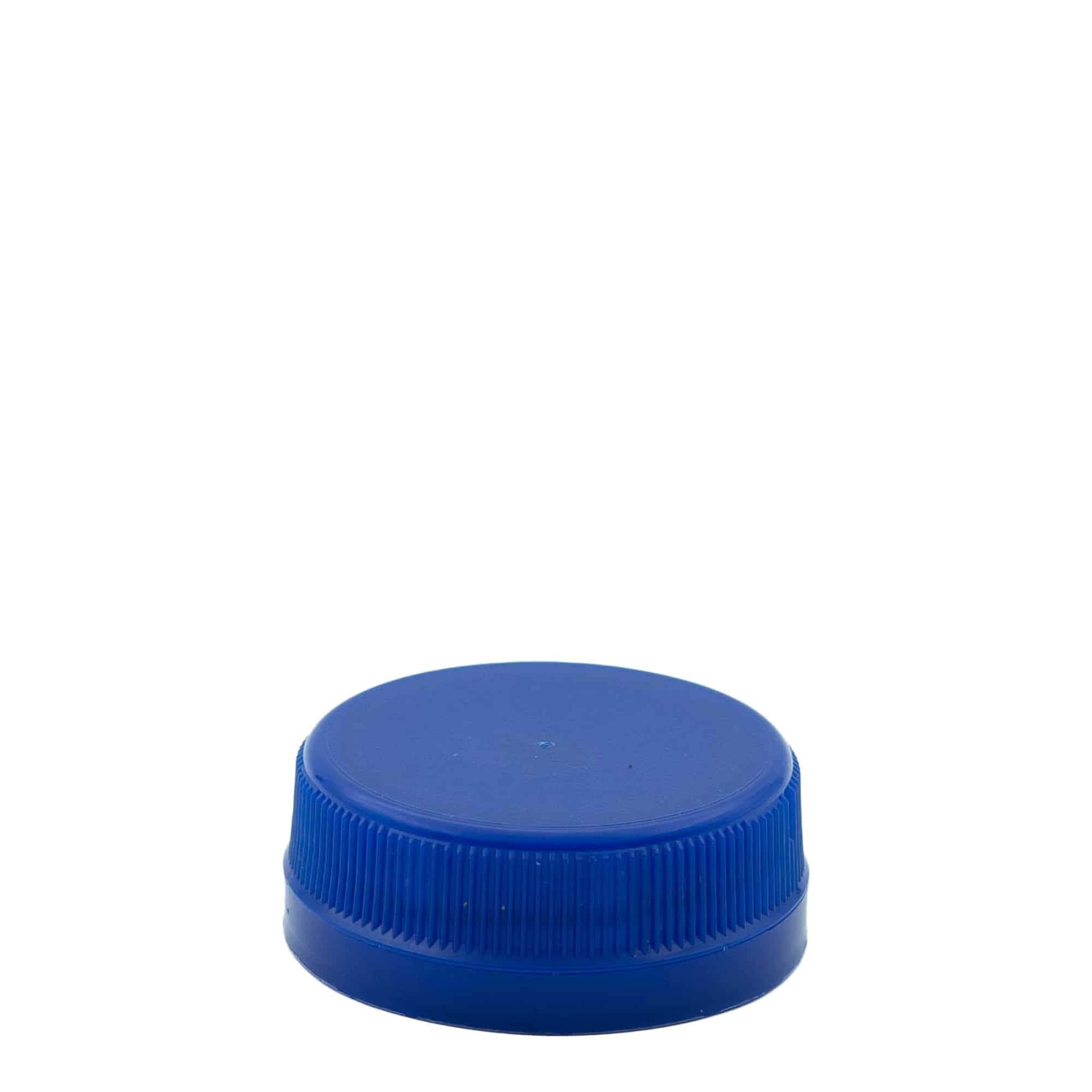 Navojni zamašek dvojni, plastika PE, modra, za ustje: PET 38 mm