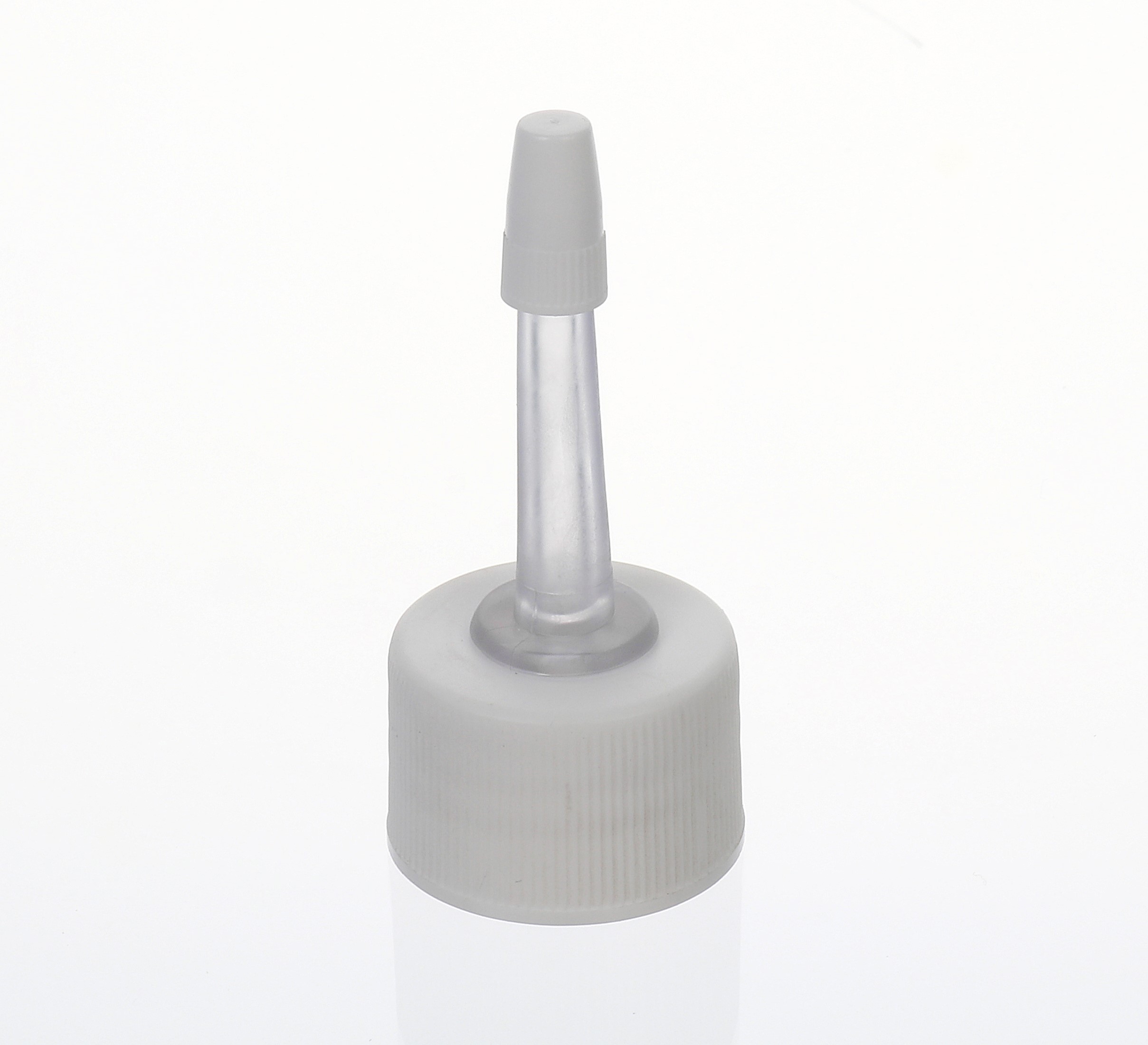 Zavrtni pokrovček z aplikatorjem, PP-plastika, bel, za odprtino: 24/410 Zavrtni pokrovček z aplikatorjem, PP-plastika, bel, za odprtino: 24/410