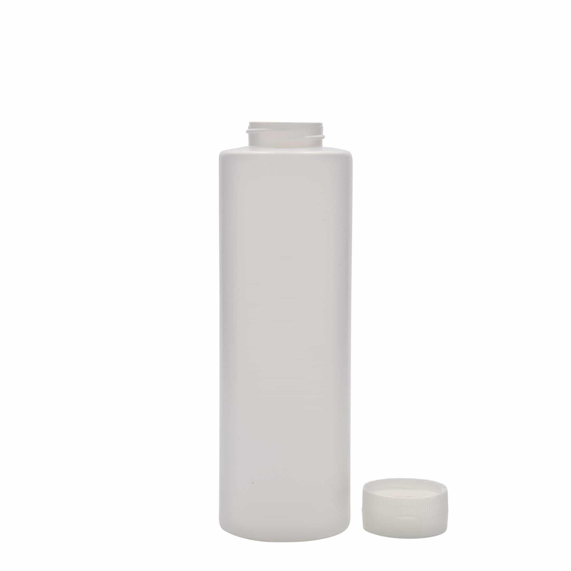 500 ml steklenica za omake, plastika LDPE, bela, ustje: 38/400