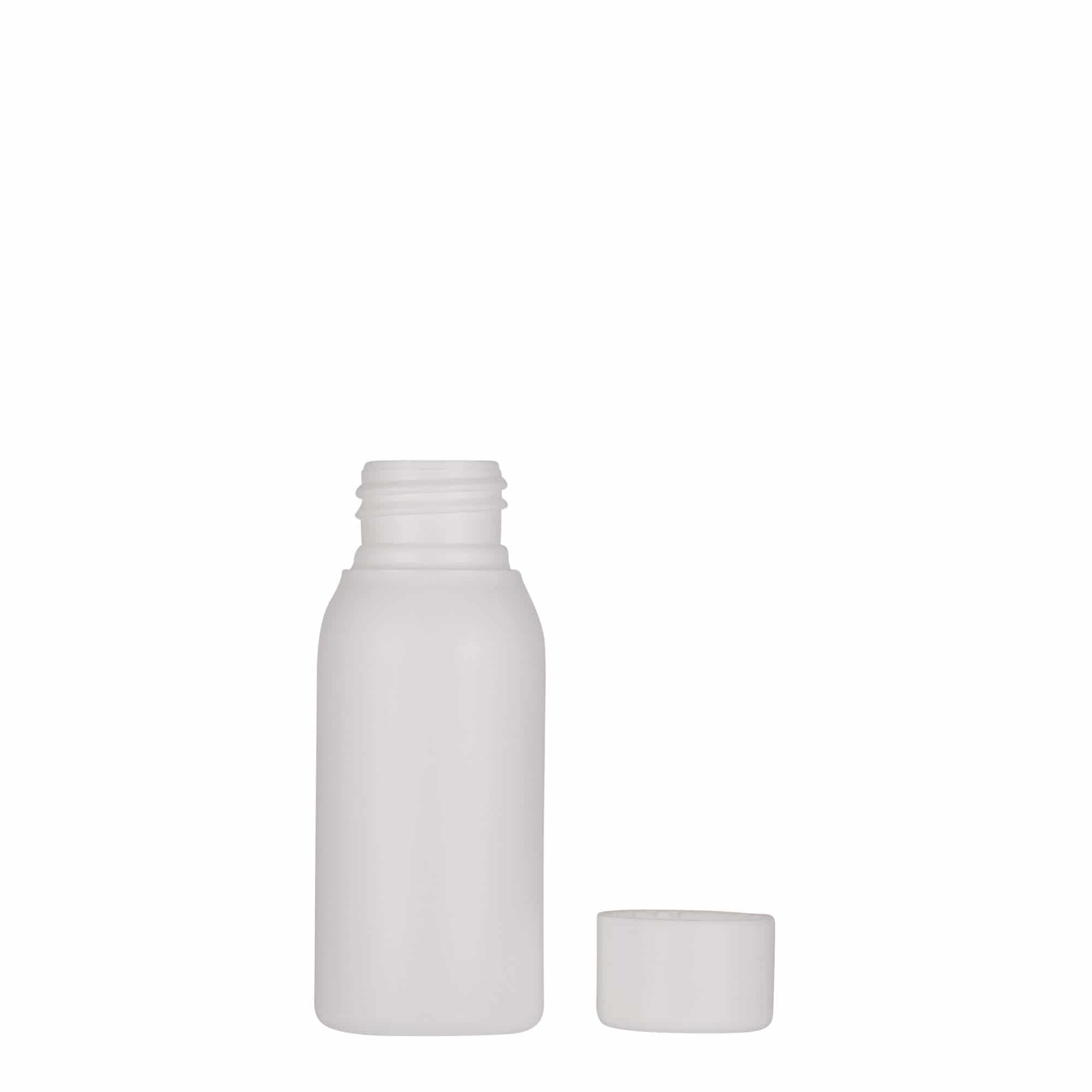 50 ml plastična steklenička 'Tuffy', HDPE, bela, odprtina: 24/410