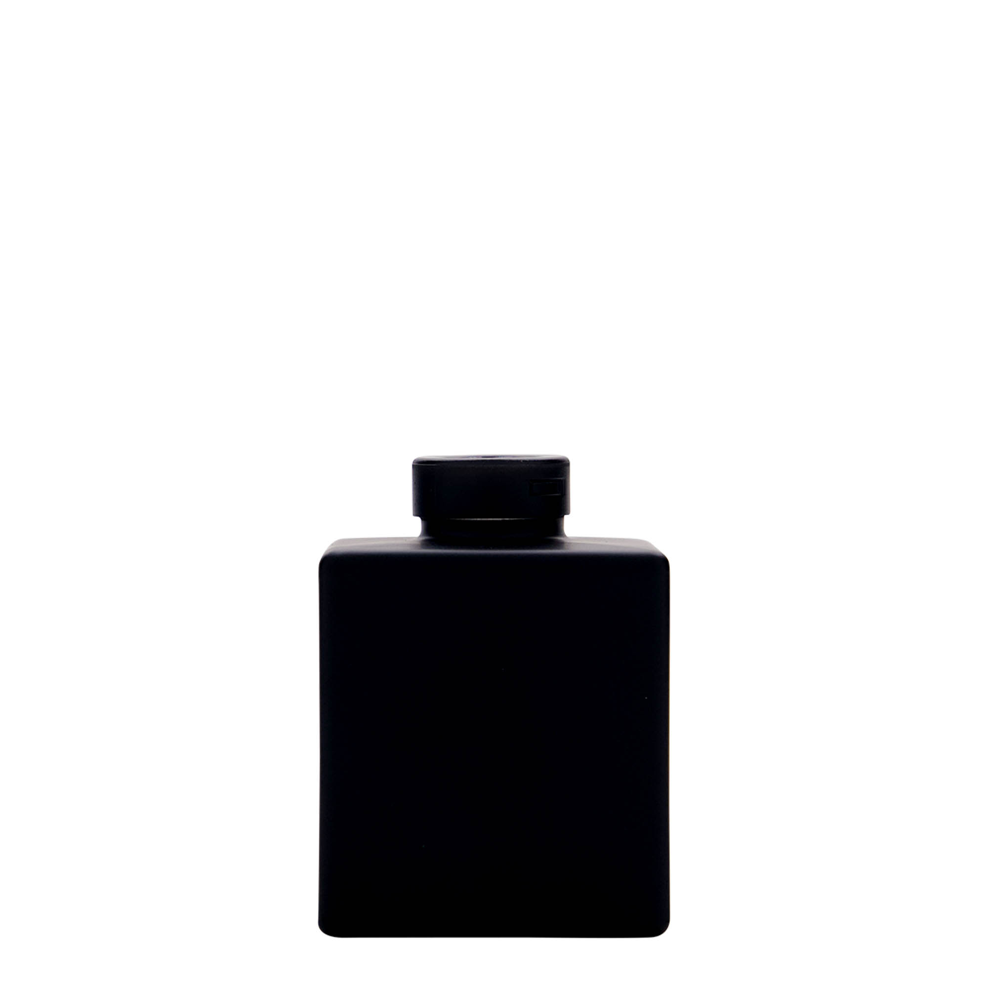 100 ml steklenička 'Cube', kvadratna, črna, odprtina: pluta