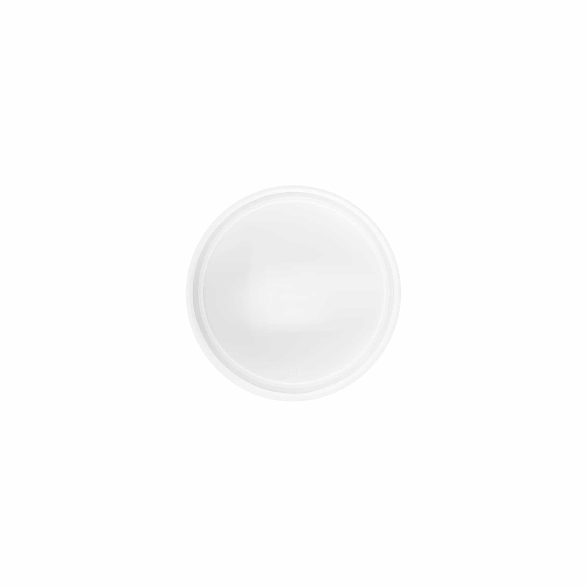 Zavitni pokrovček 'White Line' 60 ml, PP-plastika, bel