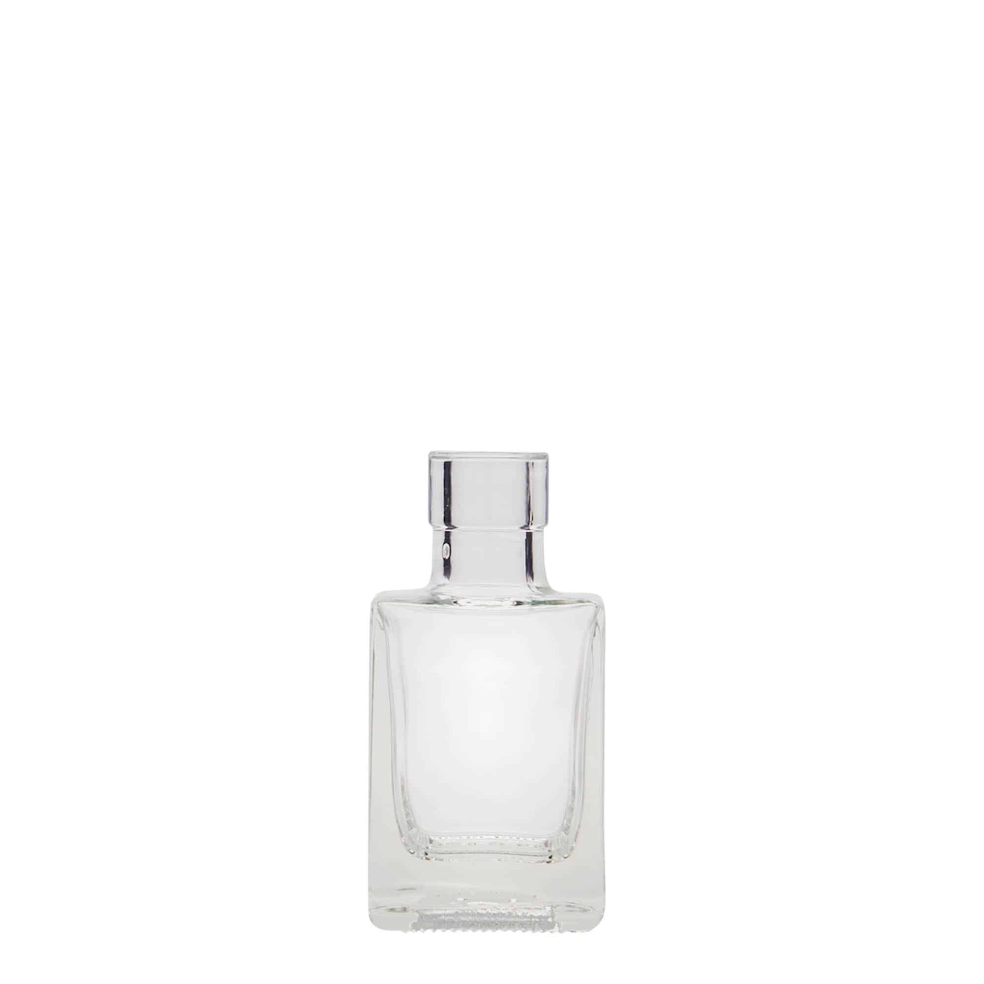 50 ml steklena steklenica »Cube«, kvadratna, ustje: pluta 50 ml steklena steklenica »Cube«, kvadratna, ustje: pluta