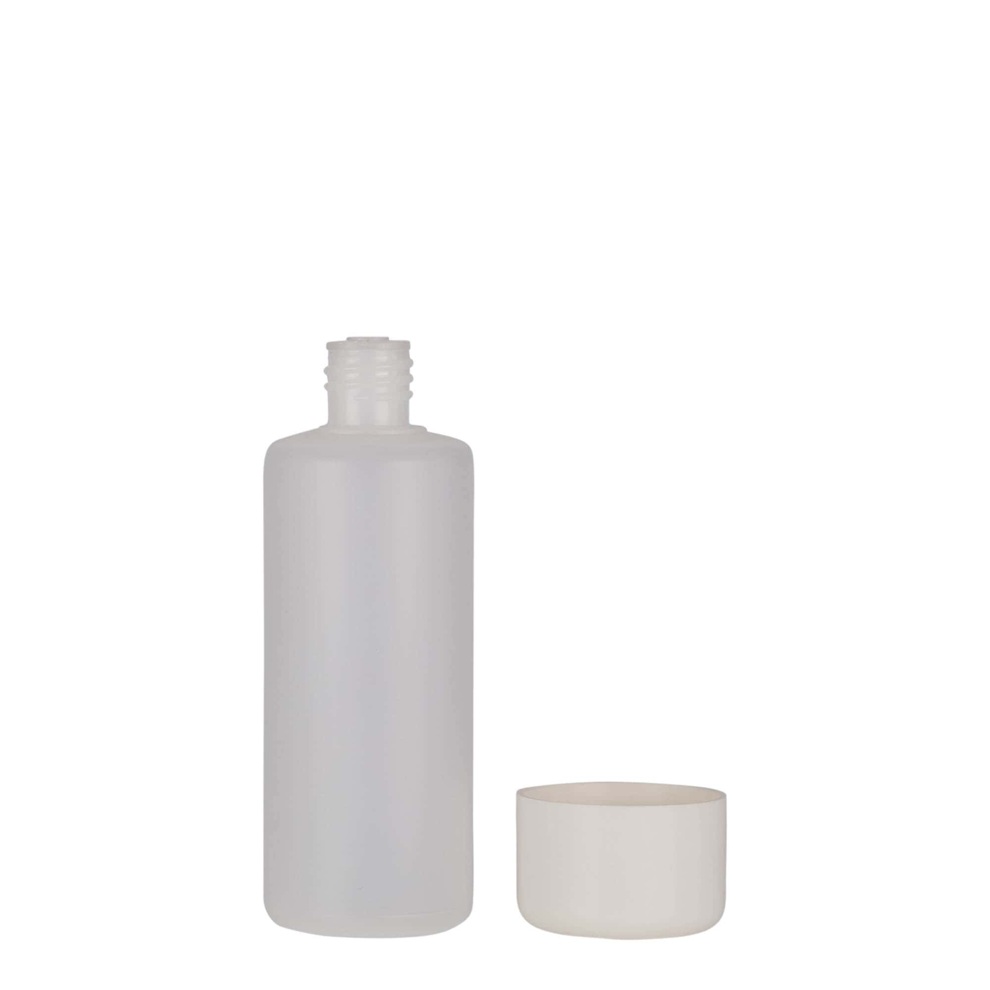 100 ml okrogla steklenica, PE-plastika, naravna, odprtina: navojni pokrov 100 ml okrogla steklenica, PE-plastika, naravna, odprtina: navojni pokrov