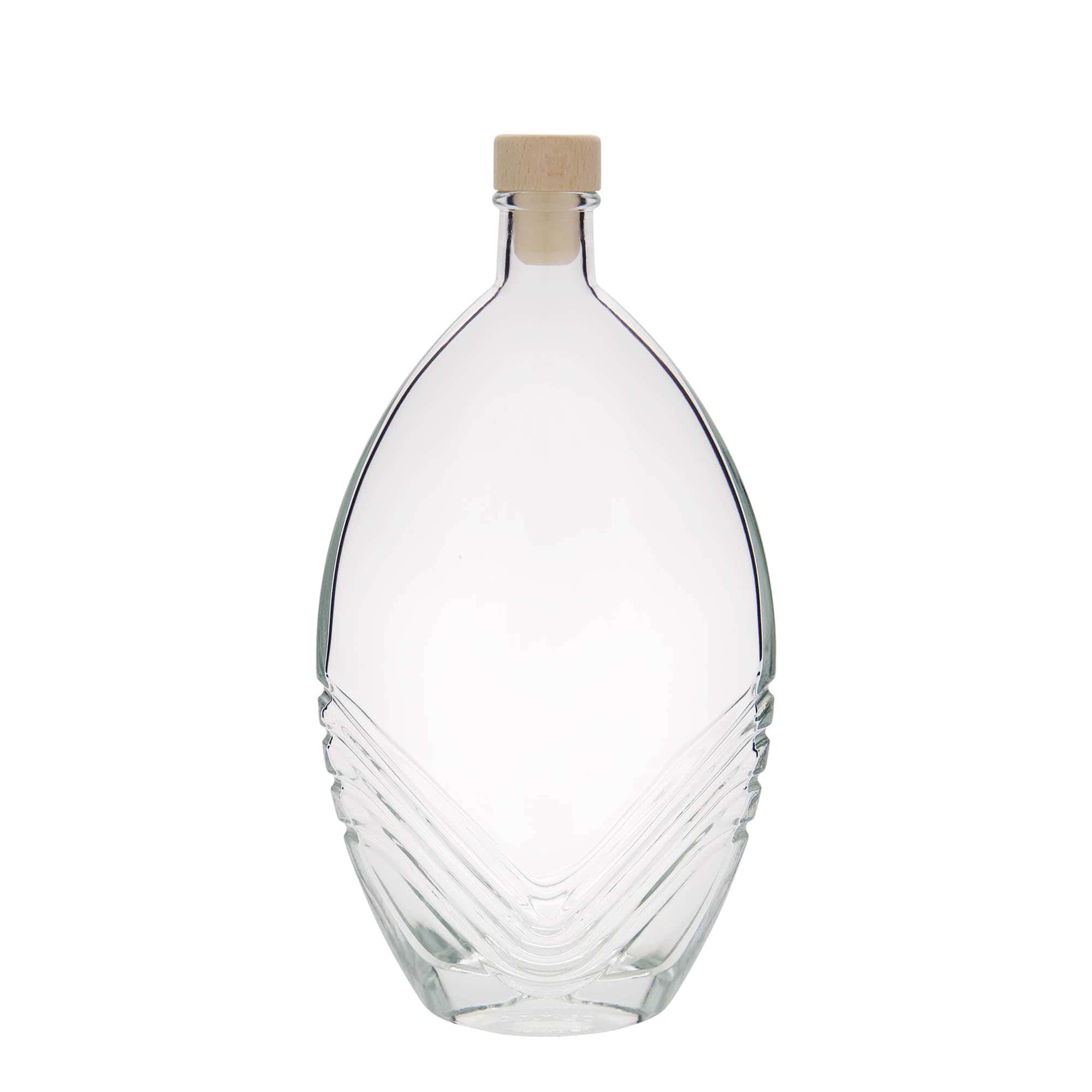 500 ml steklena steklenica »Florence«, ovalna, ustje: pluta