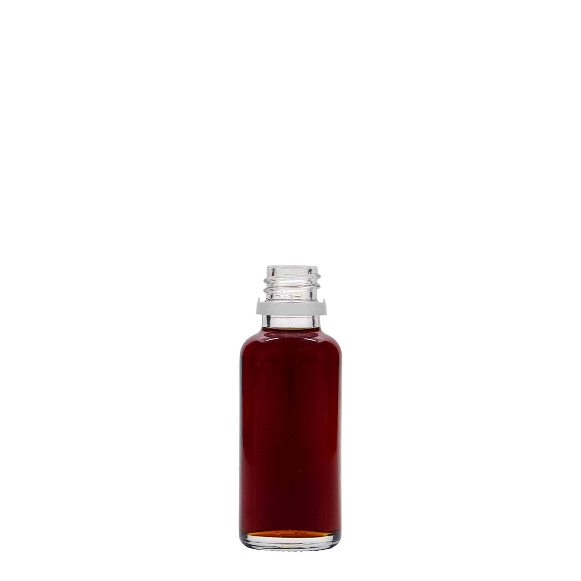30 ml steklenica za zdravila, steklo, ustje: DIN 18