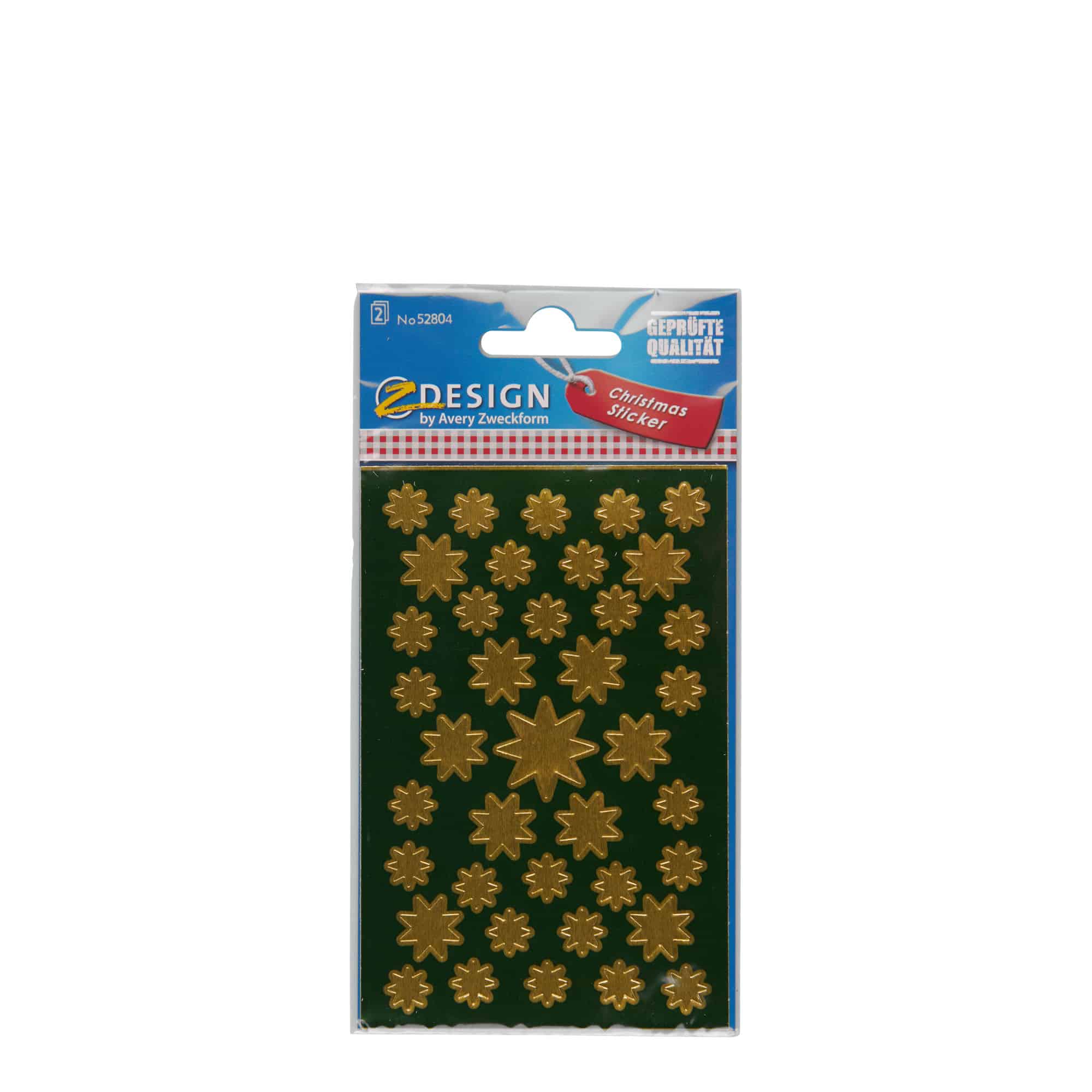 Zweckform nalepke 'Zvezde', papir, zlata
