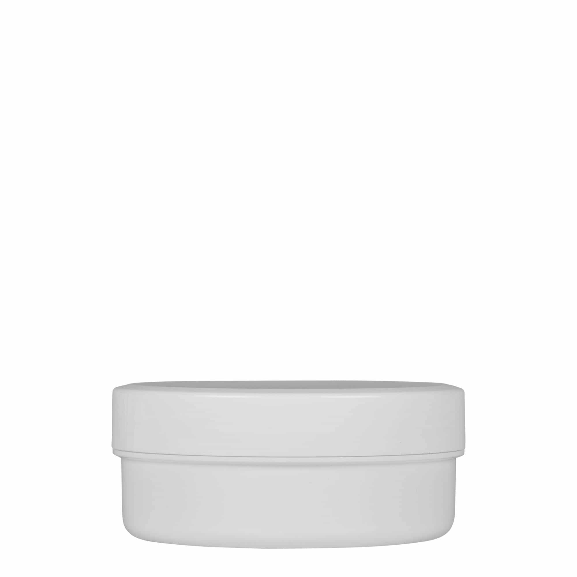125 ml plastična posoda »White Line«, PP, bela, ustje: navojni zamašek