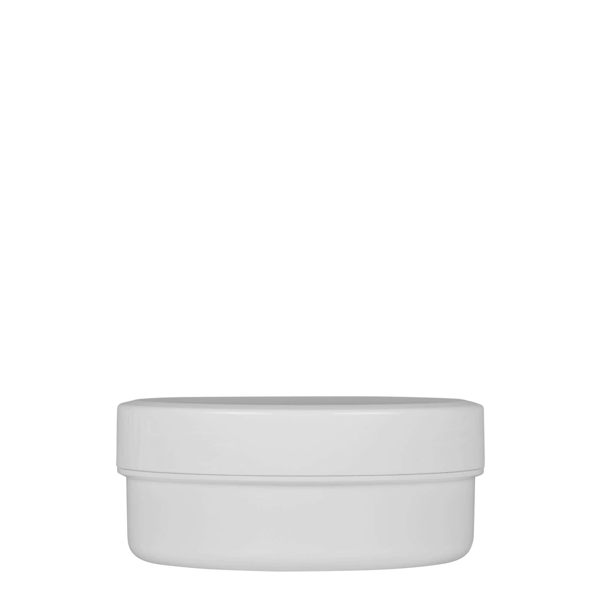 125 ml plastična posoda 'White Line', PP, bela, odprtina: navojni zamašek