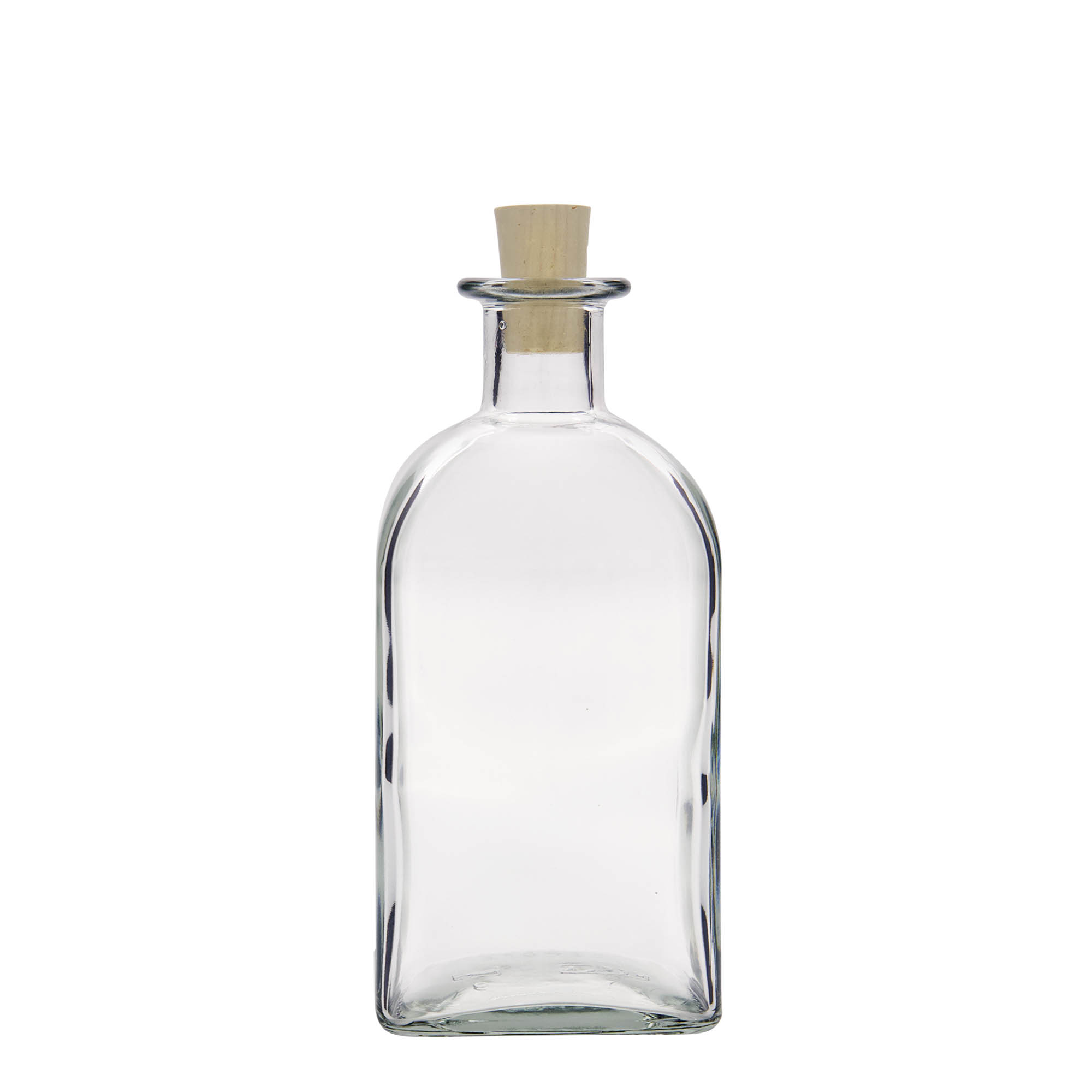500 ml steklenica Apotekar Carré, kvadratna, odprtina: pluta