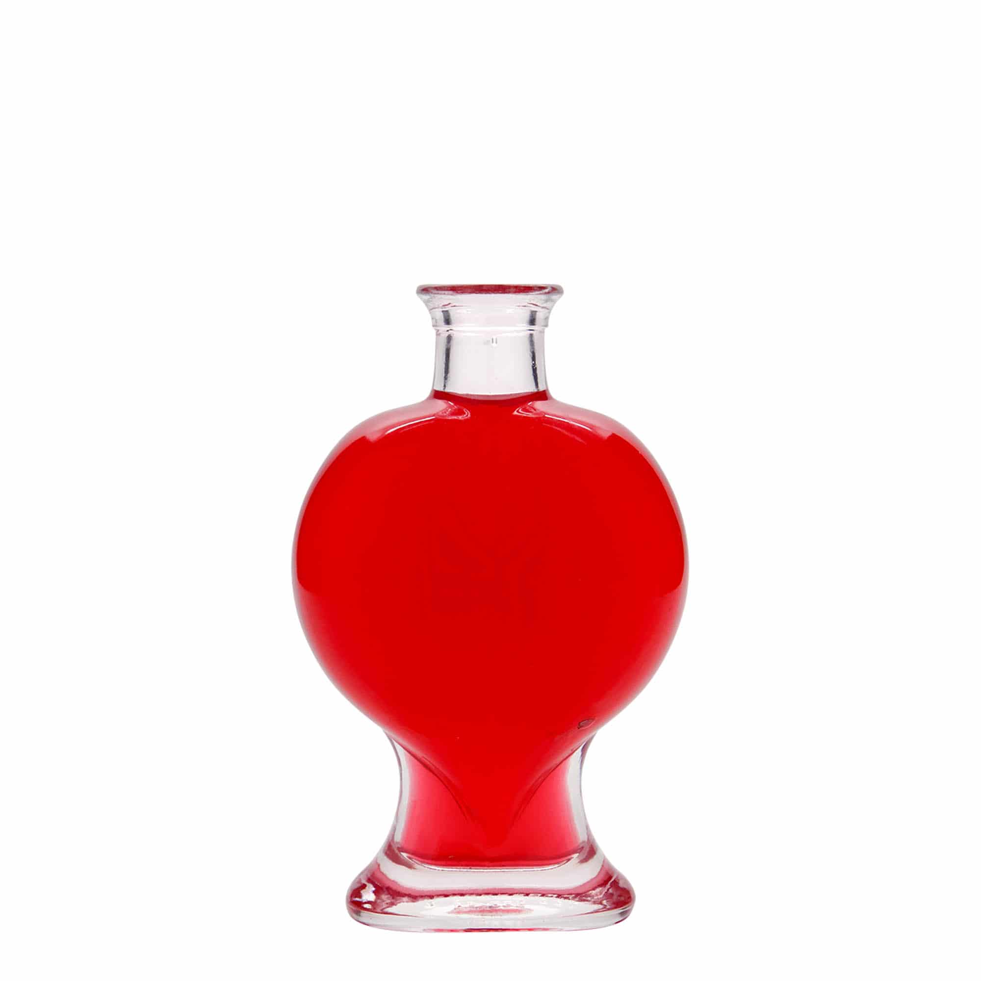 200 ml steklena steklenica »Srce«, ustje: pluta