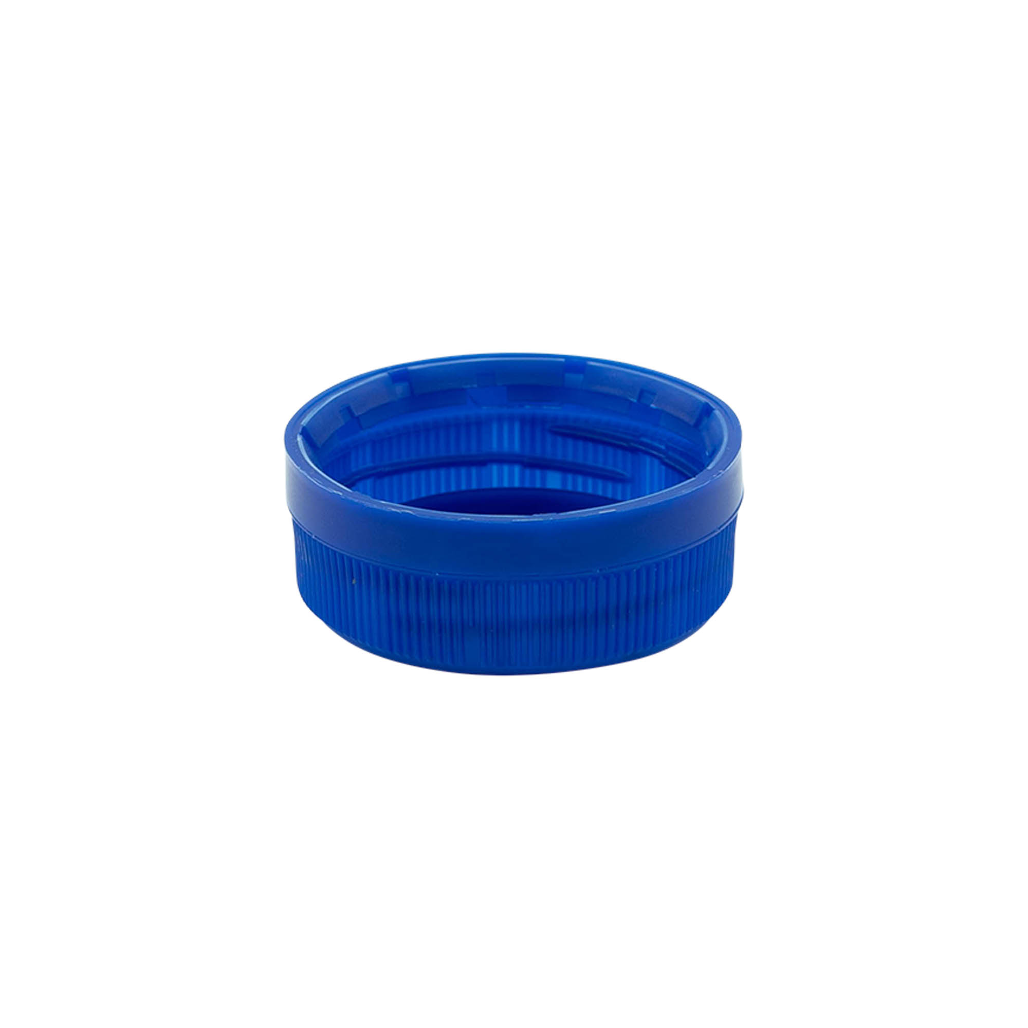 Zavrtni zamašek z dvovrstnim navojem, PE-plastika, modra, za odprtino: PET 38 mm