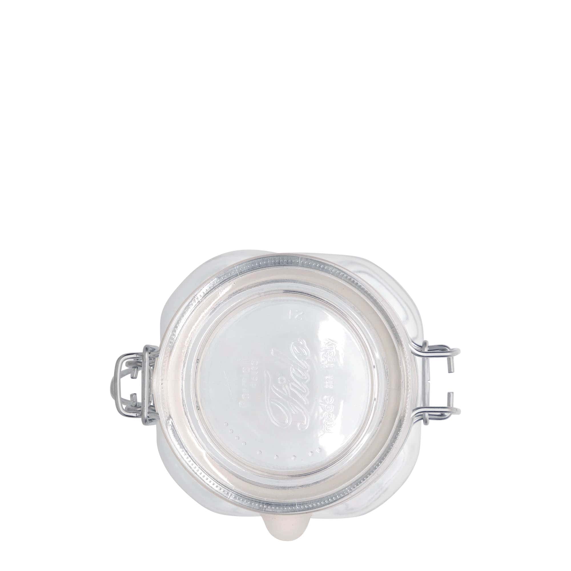 500 ml steklenica s kovinskim sponkom 'Fido', kvadratna, odprtina: zapiranje s kovinskim sponkom