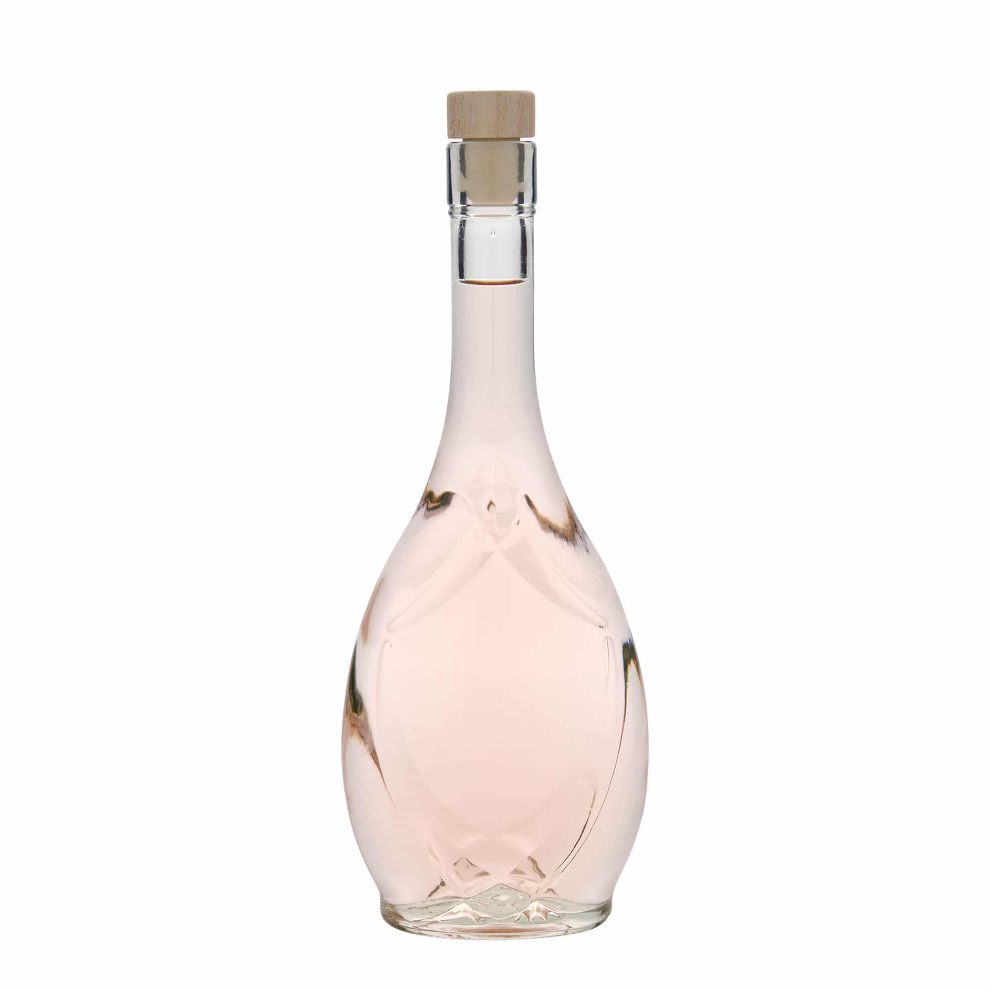 500 ml steklena steklenica »Saragossa«, ovalna, ustje: pluta